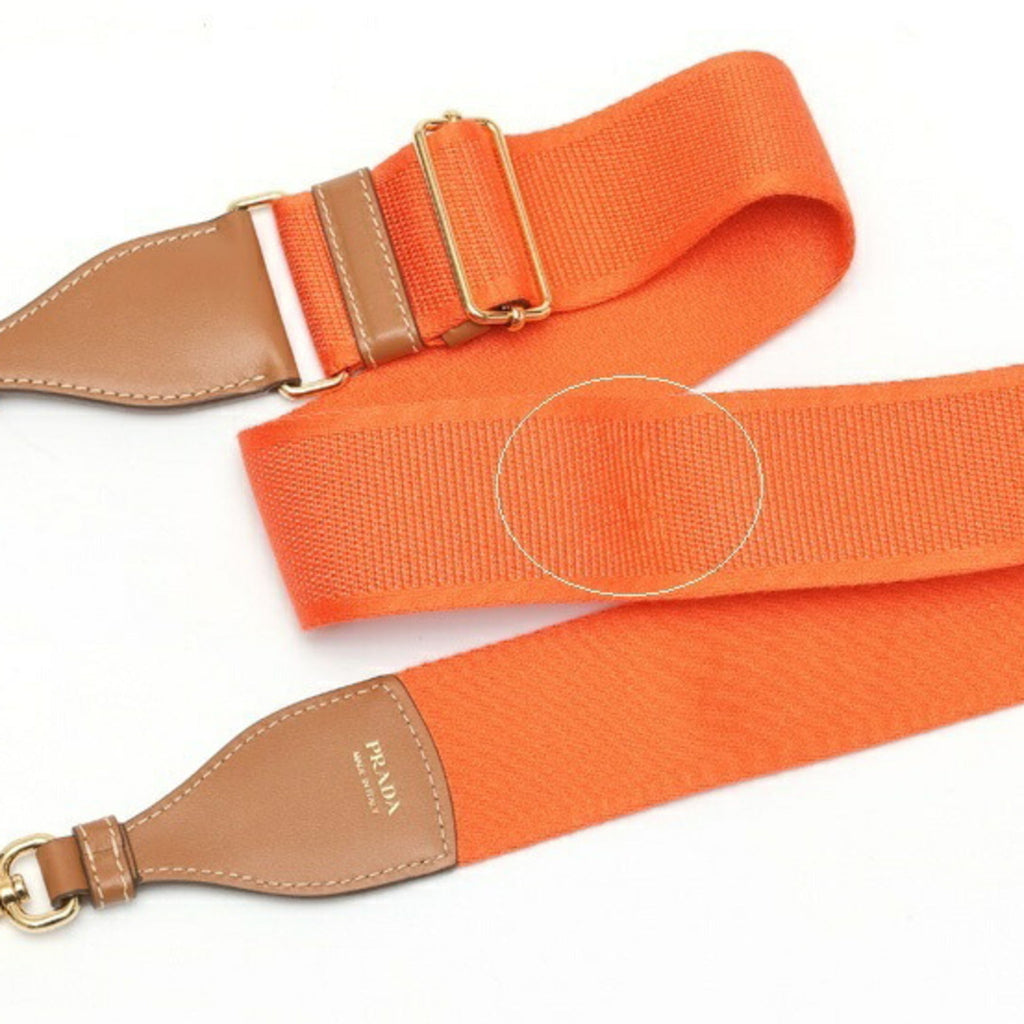 Prada Orange Cotton Canvas Handbag Tote Bag
