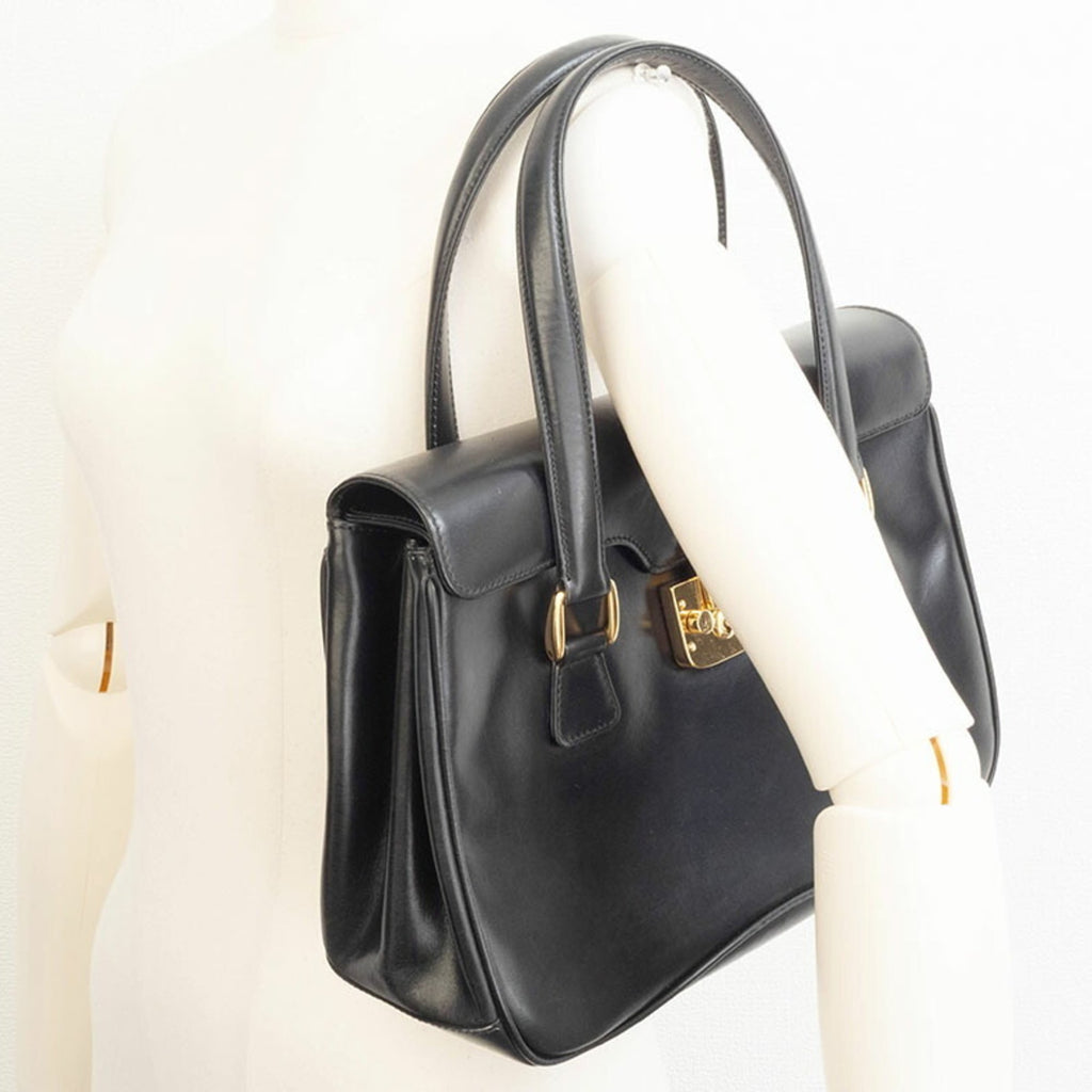 Gucci Black Leather Handbag (Pre-Owned)