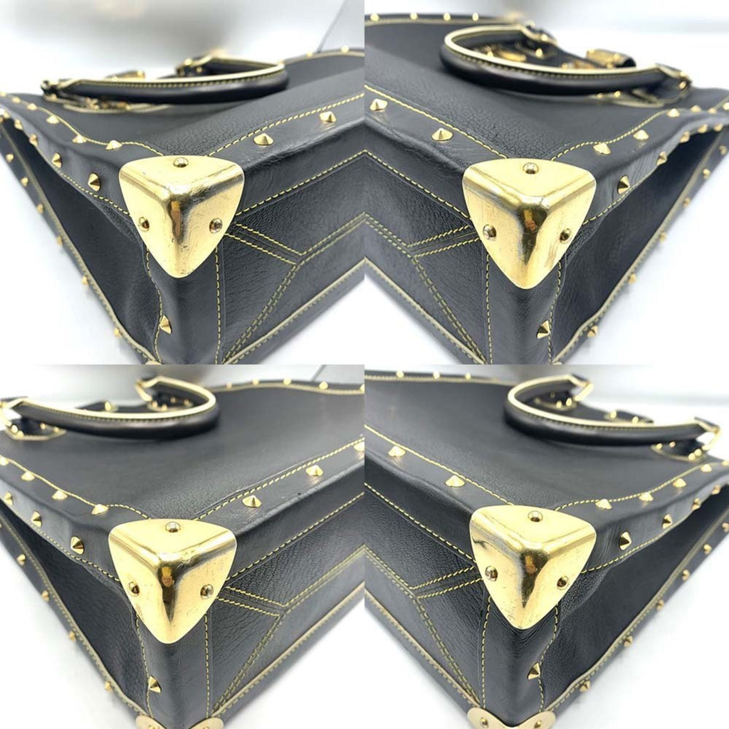 Louis Vuitton Black Suhali Leather Handbag Tote Bag