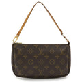 Louis Vuitton Brown Canvas Handbag Pochette Pouch