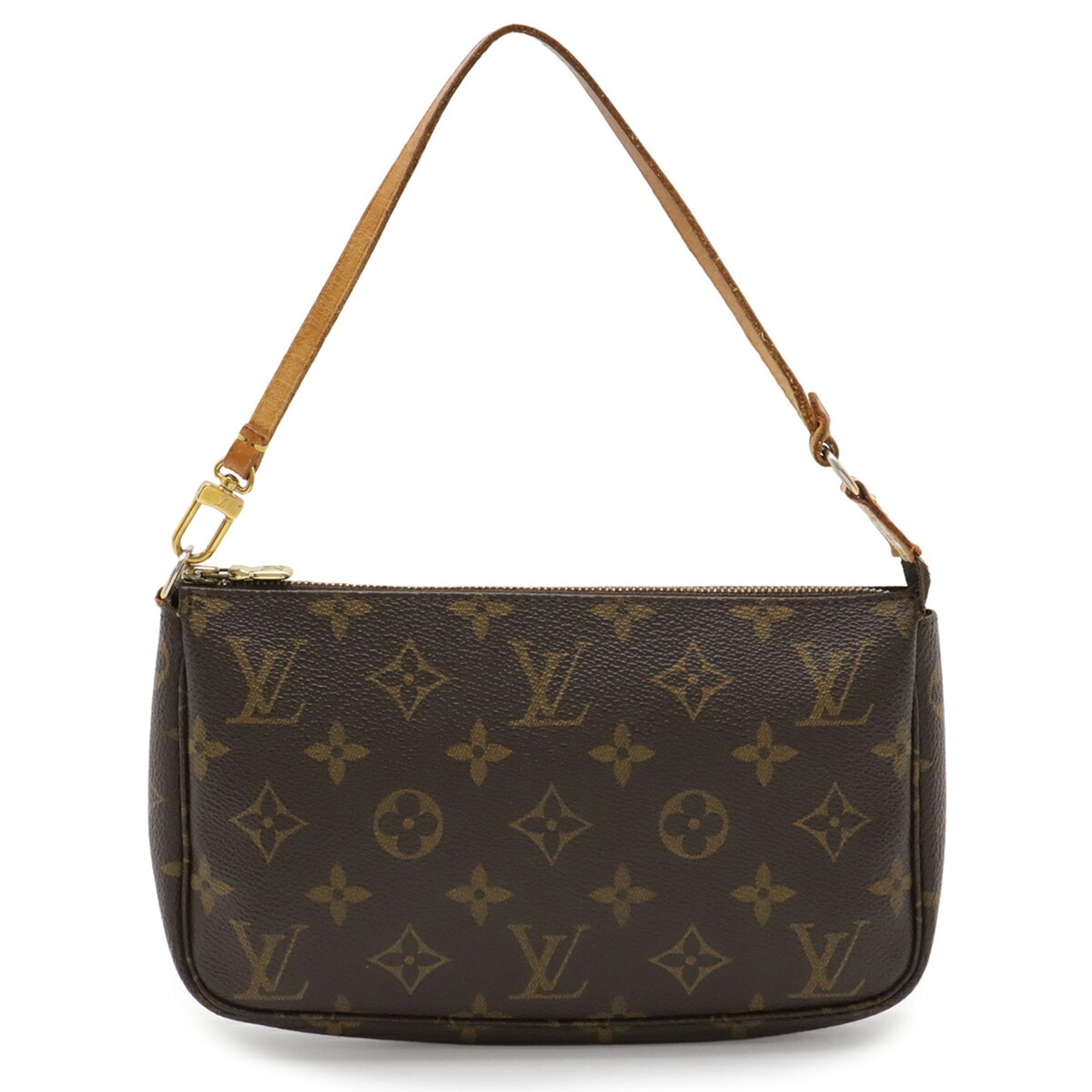 Louis Vuitton Brown Canvas Handbag Pochette Pouch