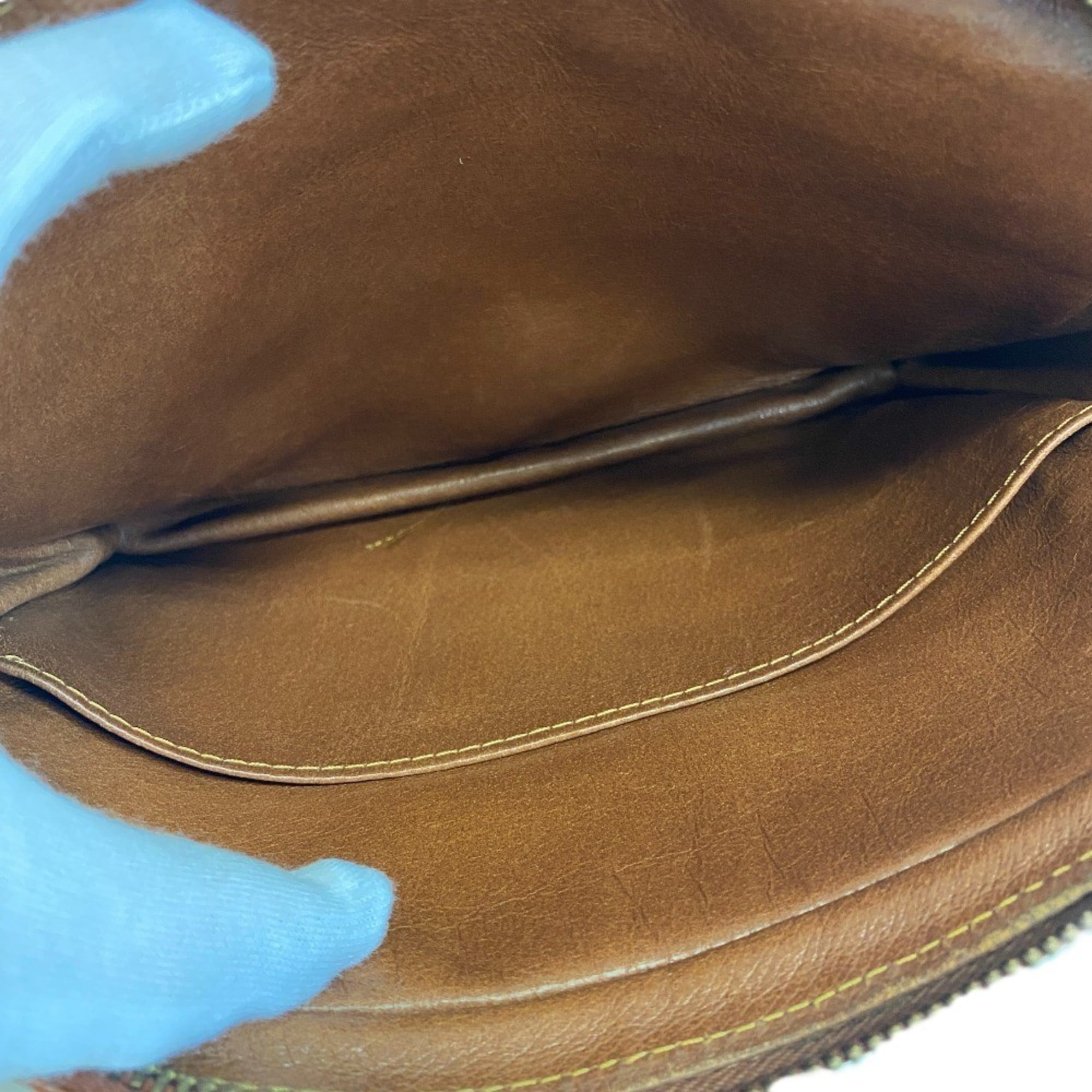 Louis Vuitton Brown Monogram Leather Clutch Bag