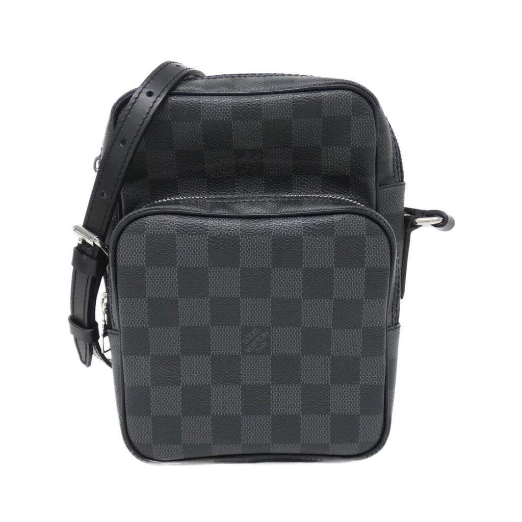 Louis Vuitton Dark Gray Graphite Coated Canvas Shoulder Bag