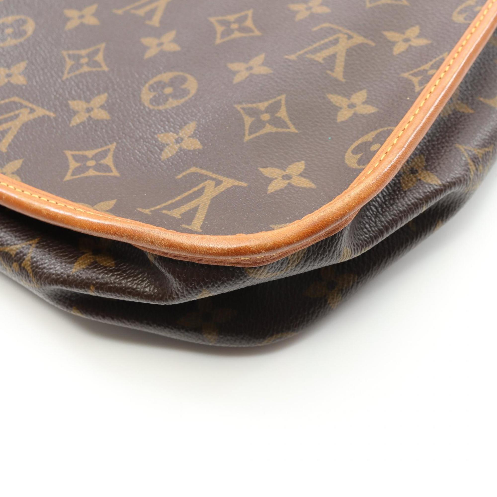 Louis Vuitton Brown Pvc Coated Canvas Leather Shoulder Bag