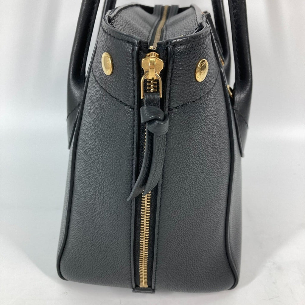 Louis Vuitton Black Noir Leather Handbag Shoulder Bag Tote Bag