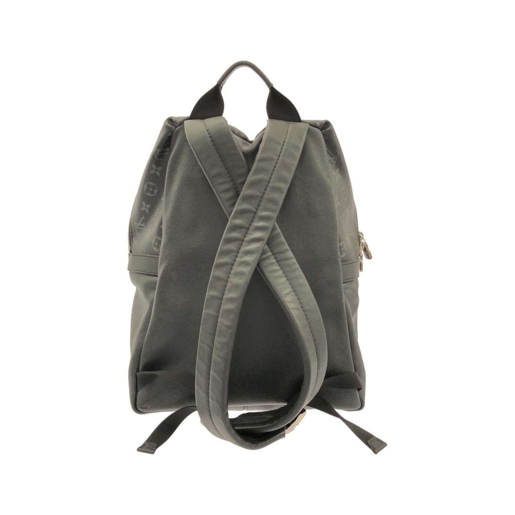 Louis Vuitton Taigarama Black Coated Canvas Leather Backpack