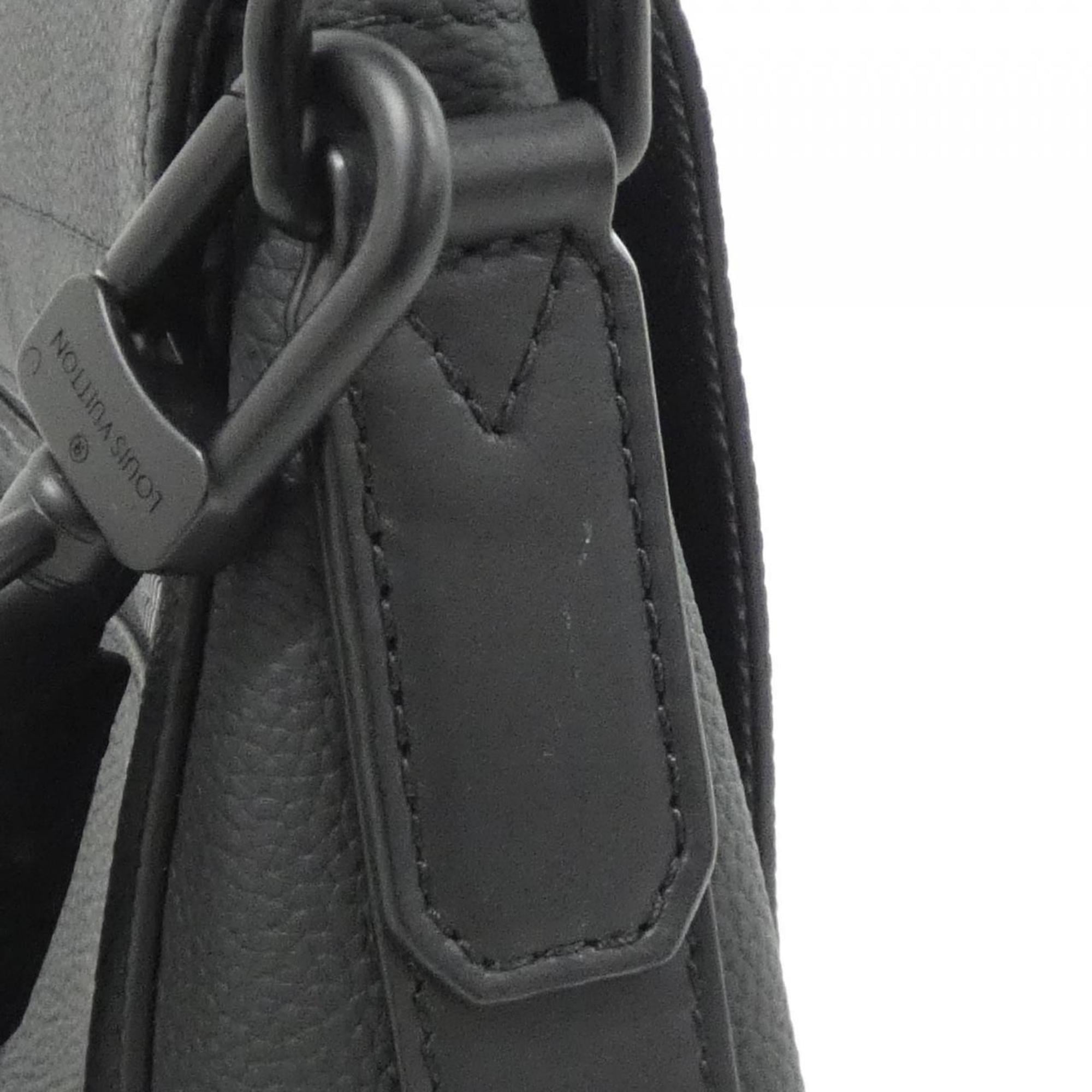 Louis Vuitton Black Leather Shoulder Bag