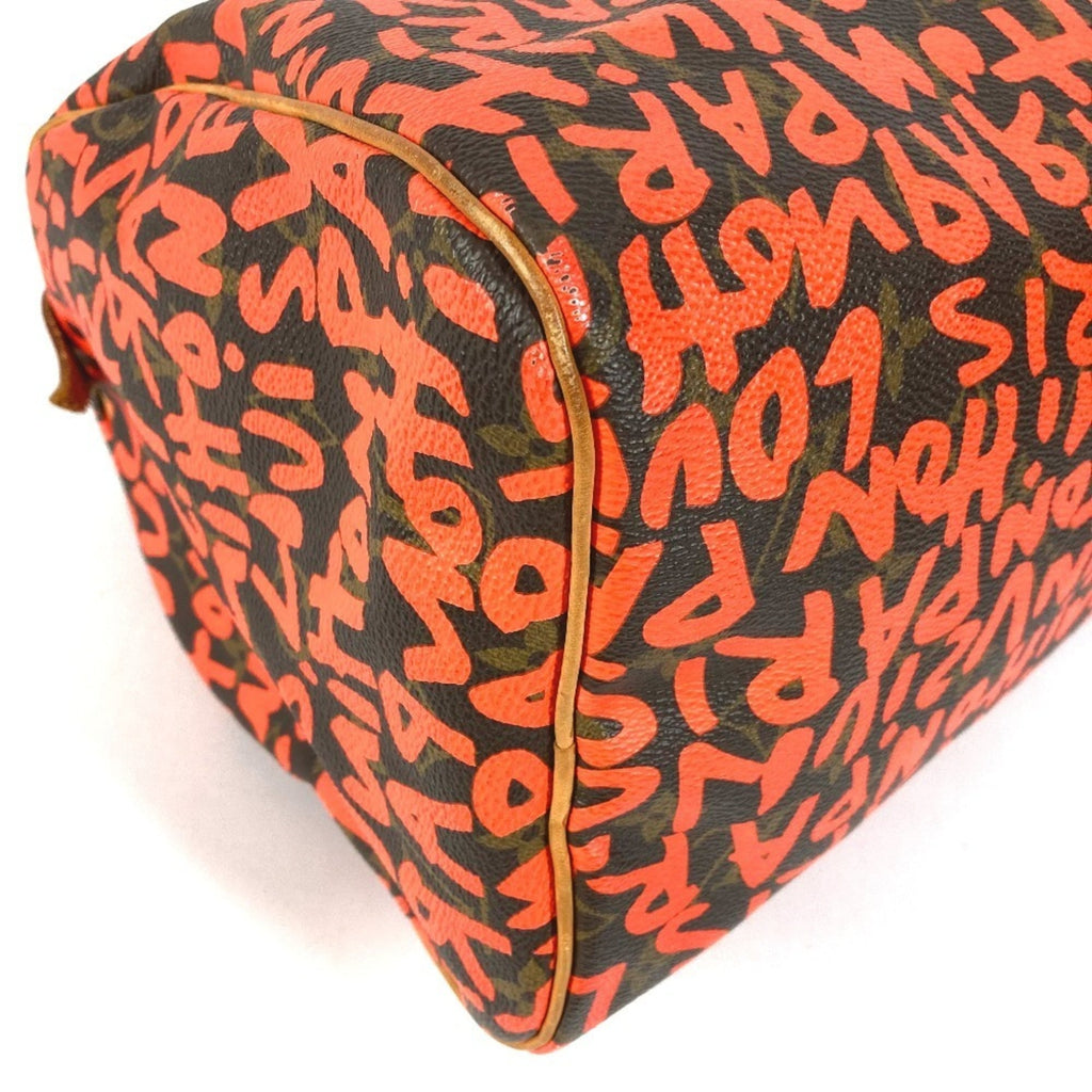 Louis Vuitton Monogram Graffiti Lv Orange Orange Monogram Graffiti Boston Bag Handbag