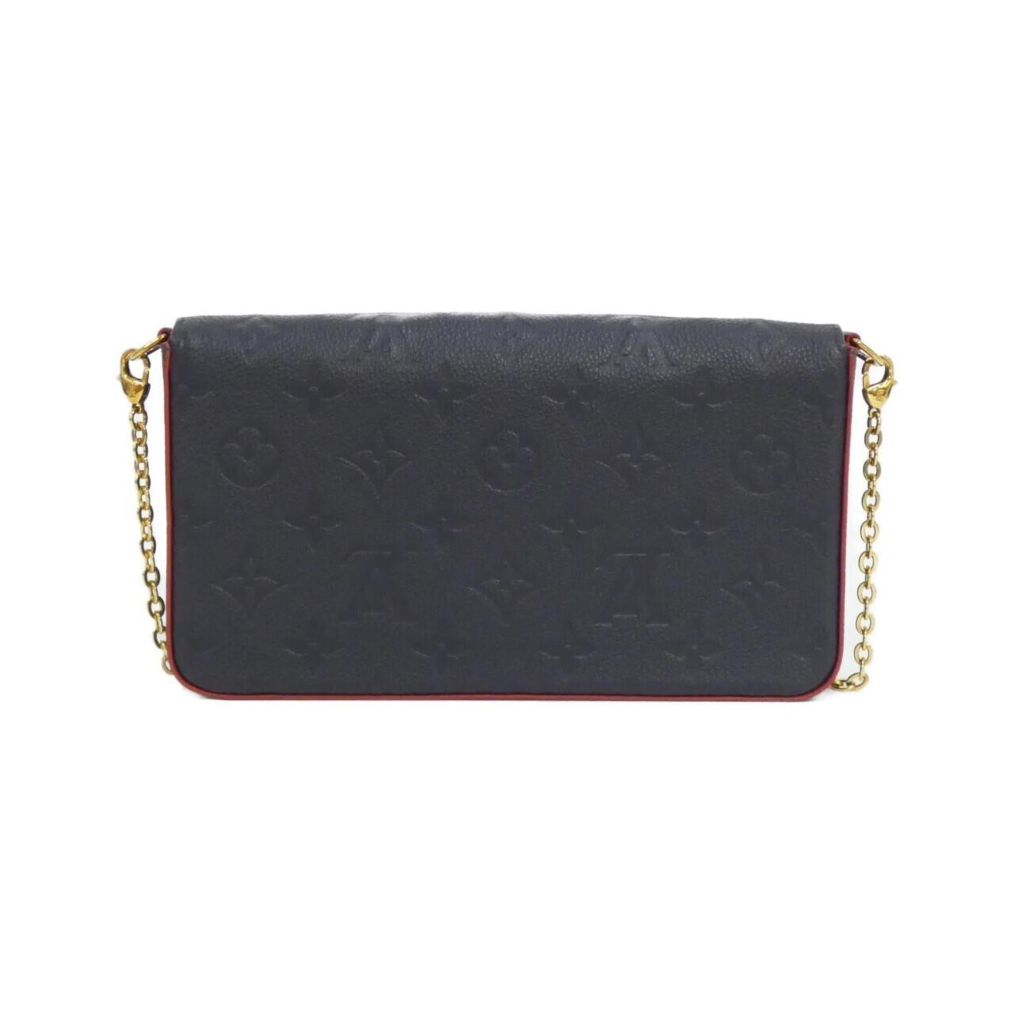 Louis Vuitton Black Marine Rouge Leather Pochette Shoulder Bag
