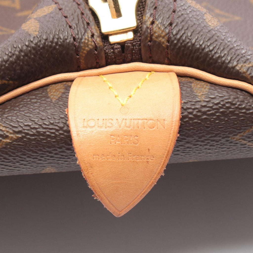 Louis Vuitton Brown Monogram Coated Canvas Leather Boston Bag Handbag