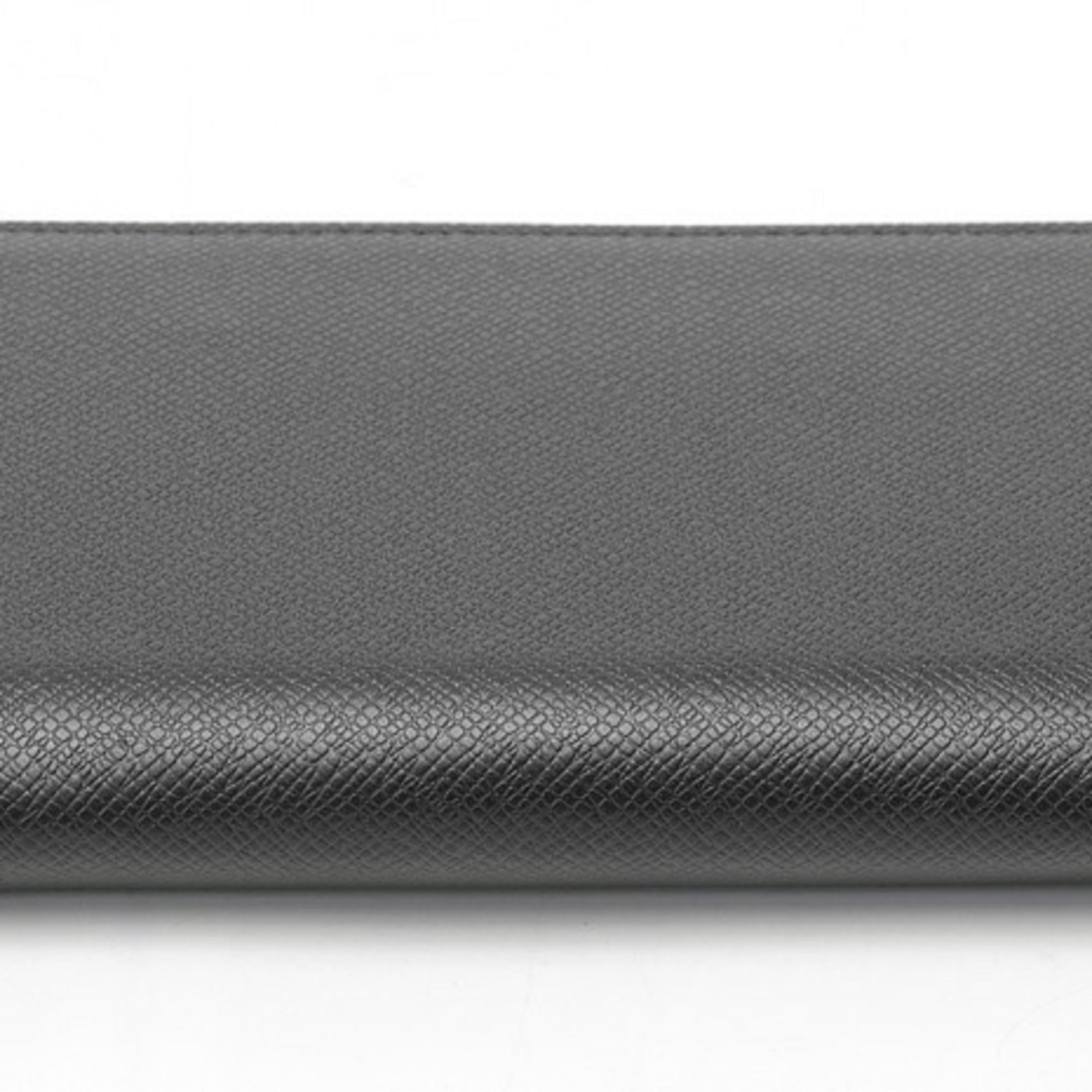 Louis Vuitton Black Noir Taiga Leather Long Wallet