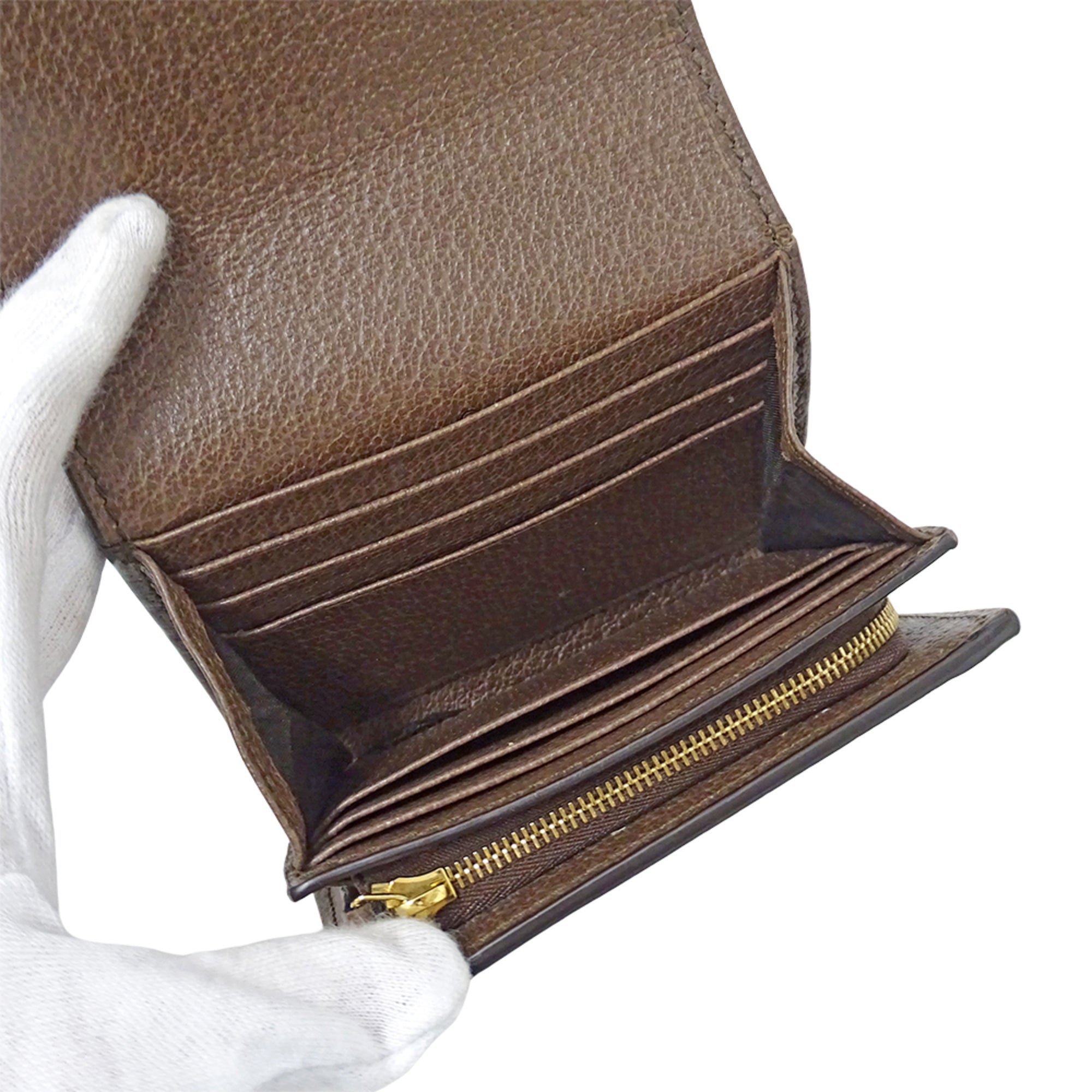 Gucci Beige Brown Gg Supreme Wallet (Bi-Fold) (Pre-Owned)