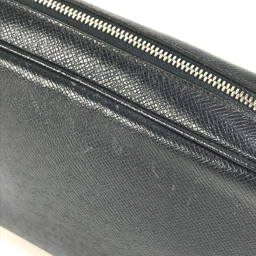 Louis Vuitton Navy Navy Blue Taiga Leather Clutch Bag Pochette Pouch