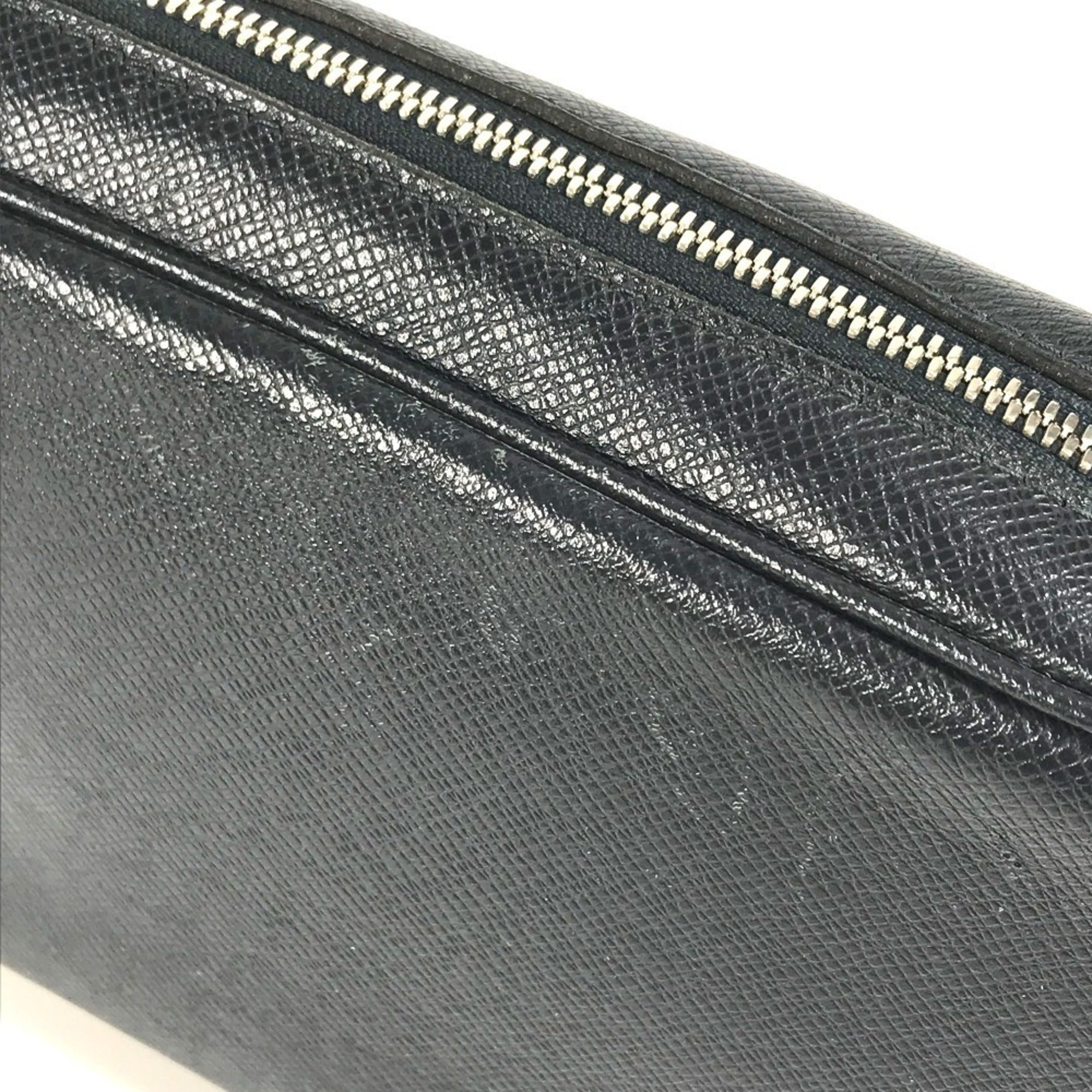 Louis Vuitton Navy Navy Blue Taiga Leather Clutch Bag Pochette Pouch