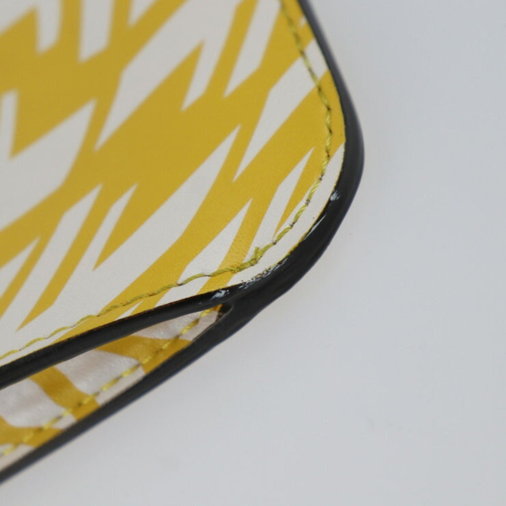 Fendi Yellow Leather Pochette Pouch Shoulder Bag