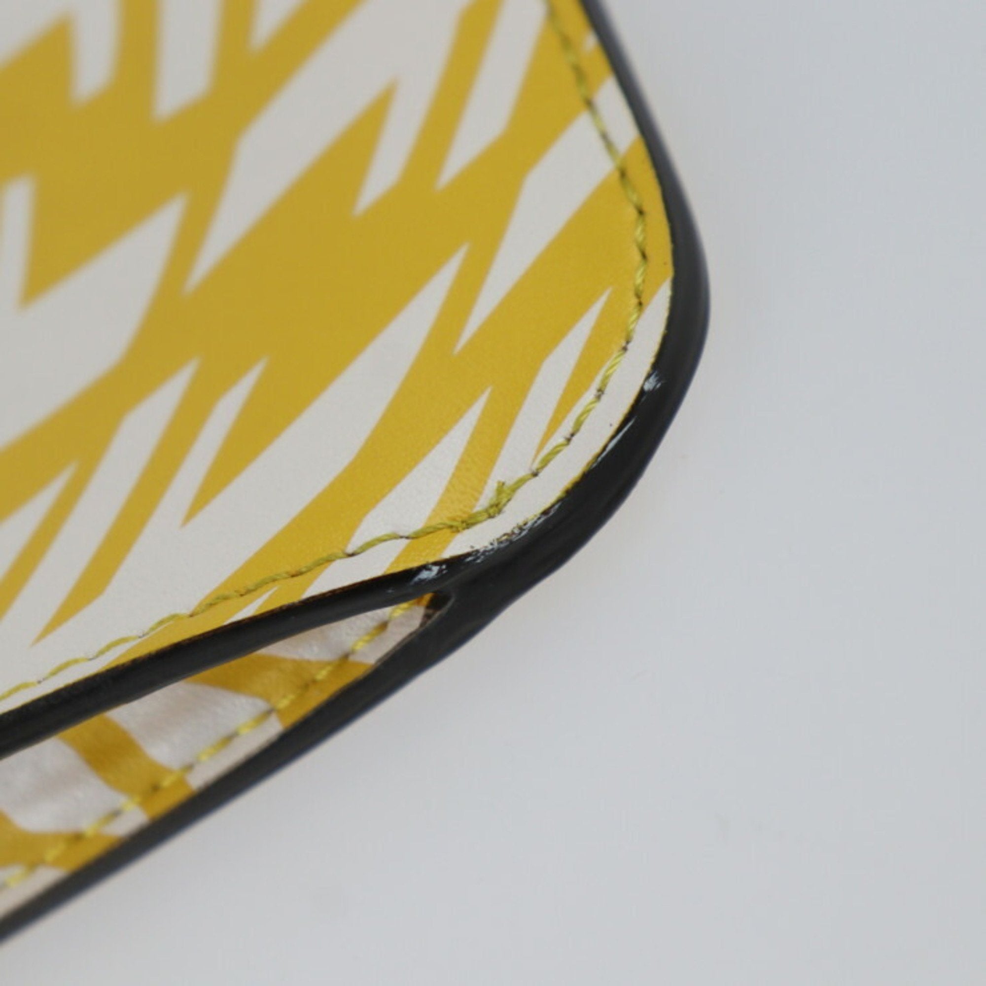 Fendi Yellow Leather Pochette Pouch Shoulder Bag