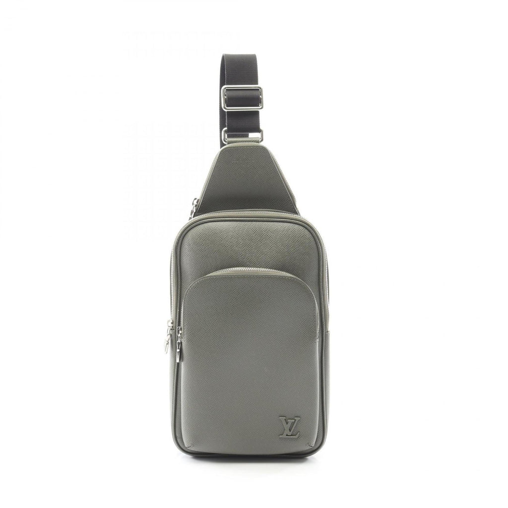 Louis Vuitton Khaki Leather Fanny Pack Sling Bag