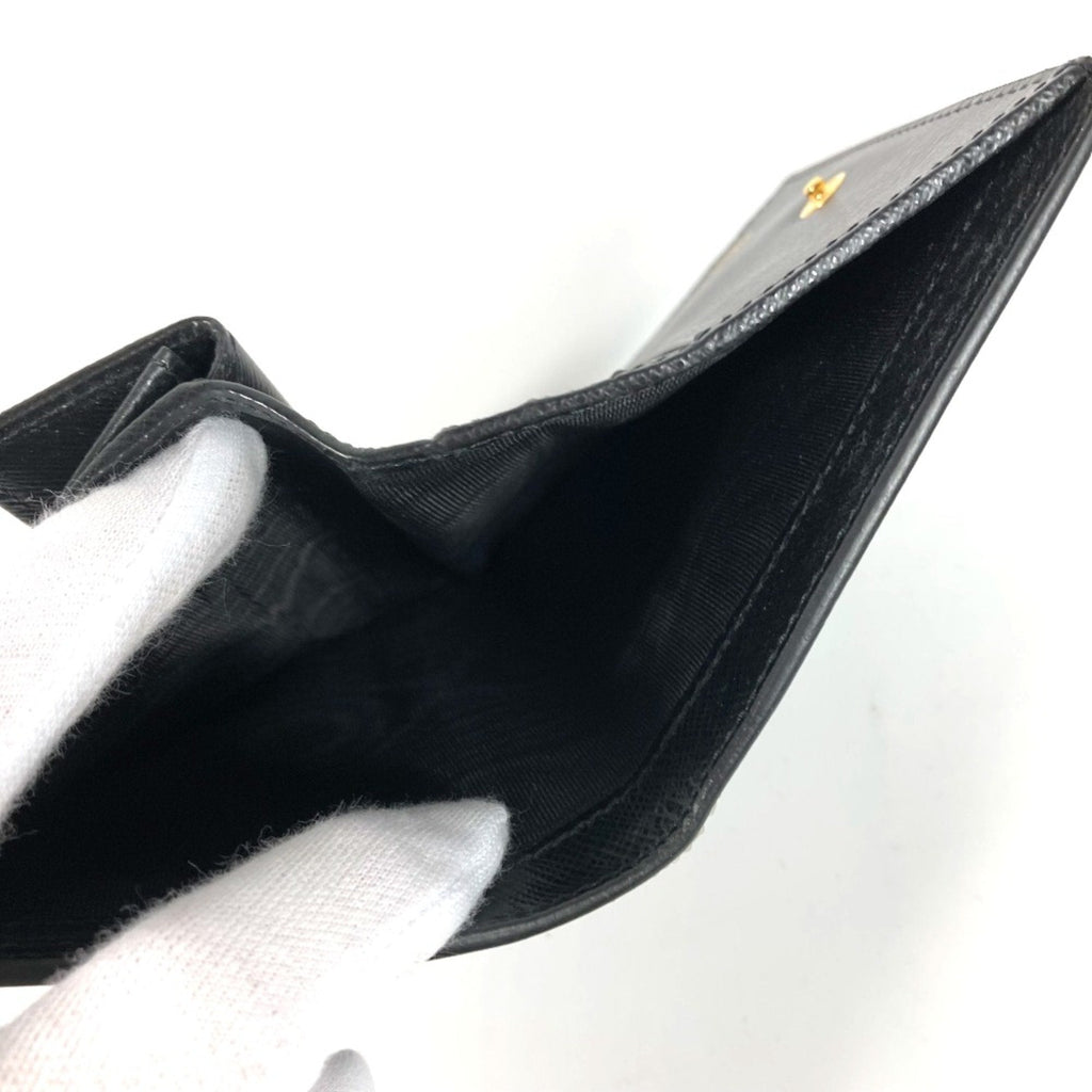 Prada Black Leather Wallet (Bi-Fold)
