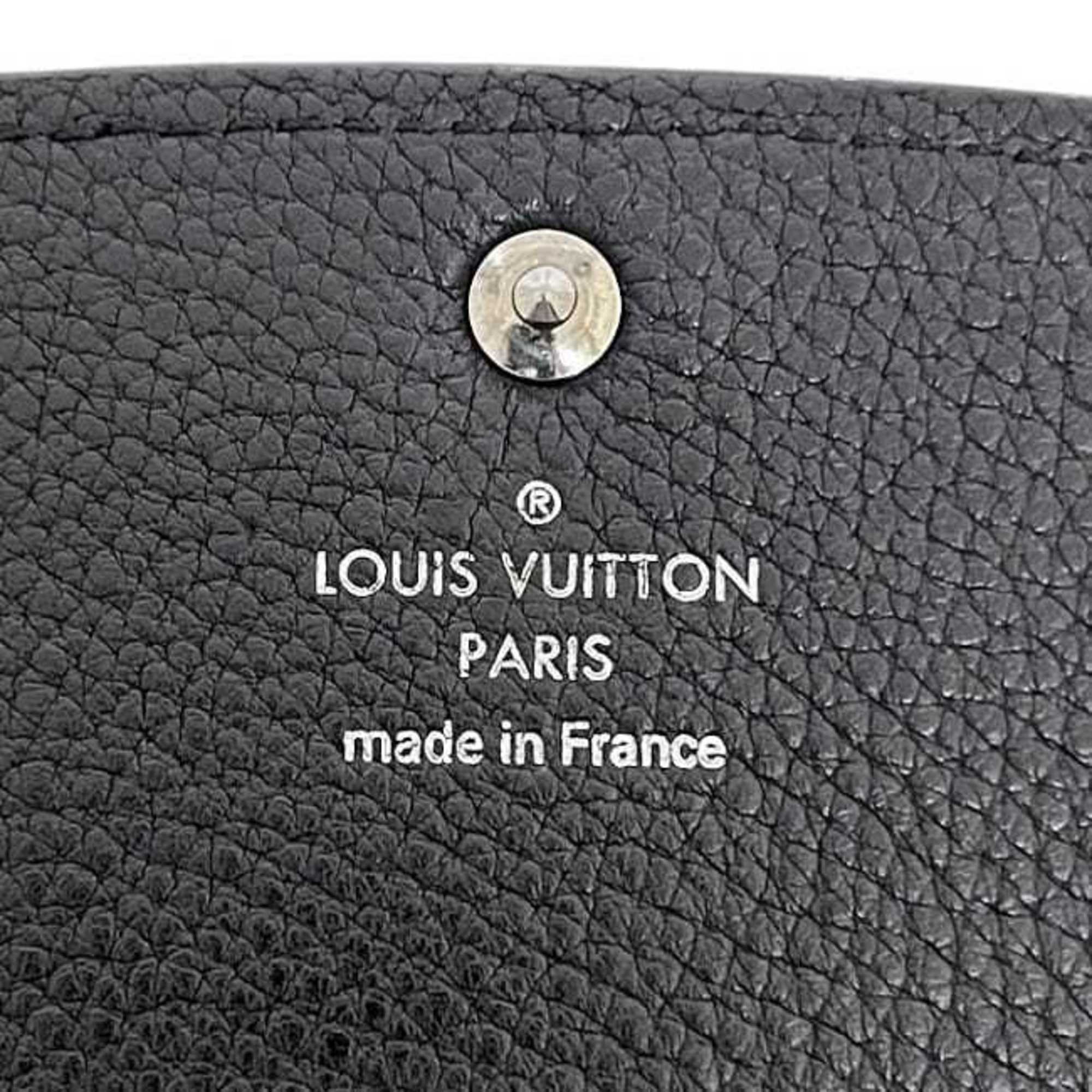 Louis Vuitton Black Monogram Noir Mahina Leather Long Wallet