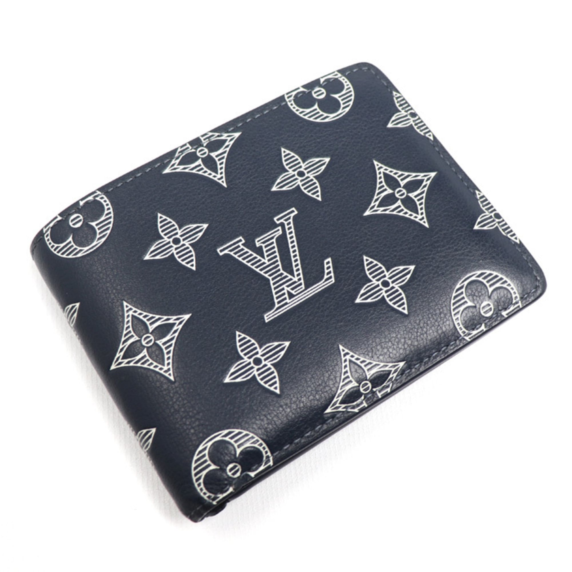 Louis Vuitton Navy Monogram Shadow Wallet
