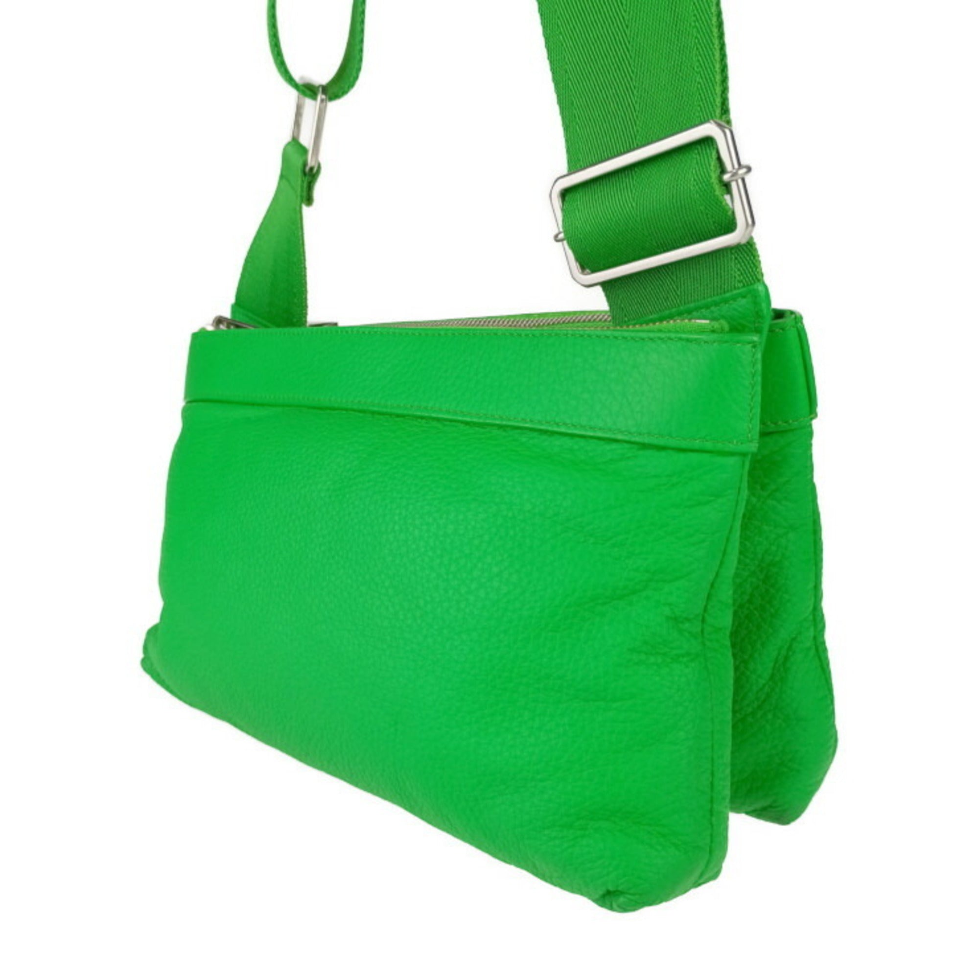 Bottega Veneta Green Leather Shoulder Bag