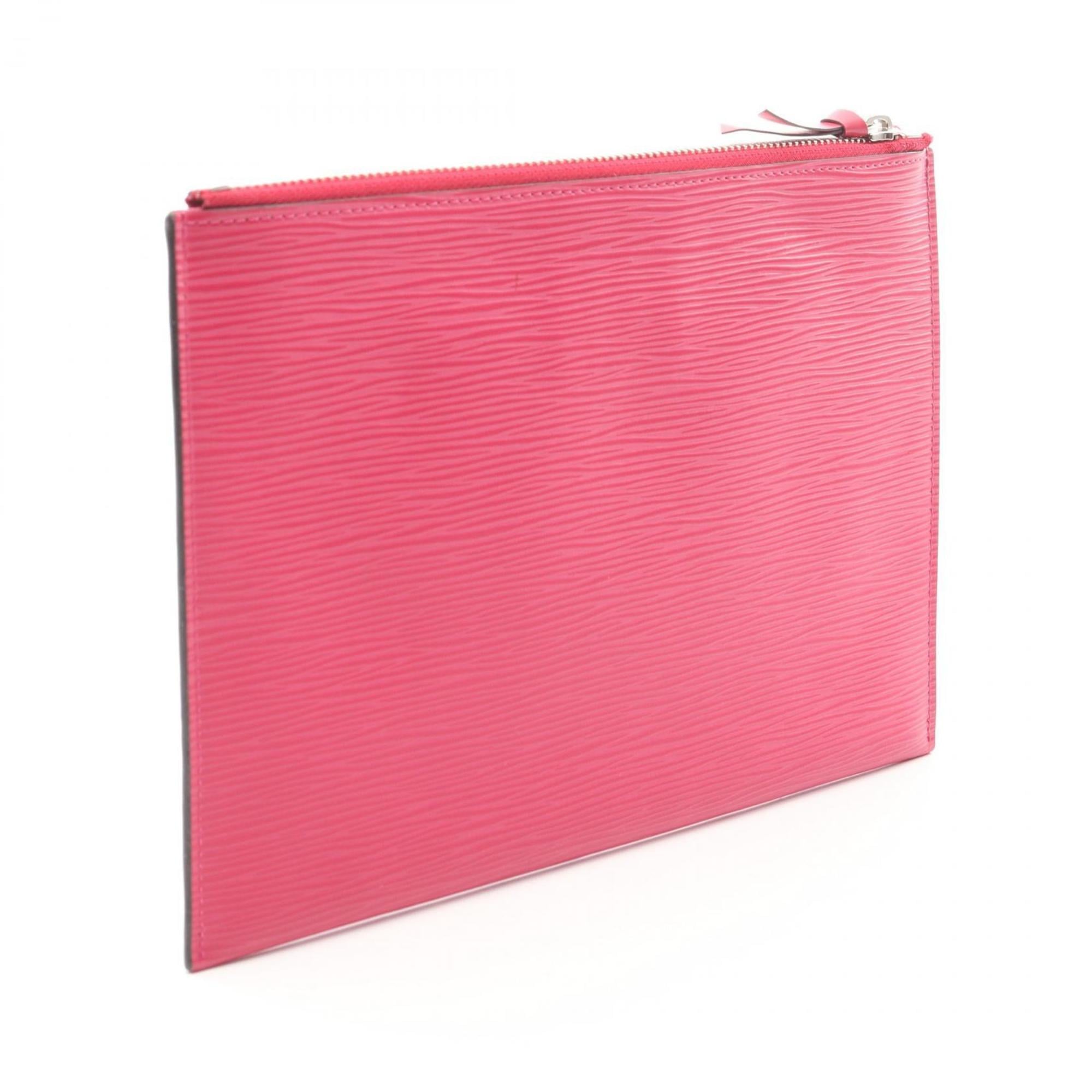Louis Vuitton Pink Red Color Epi Leather Pochette Pouch