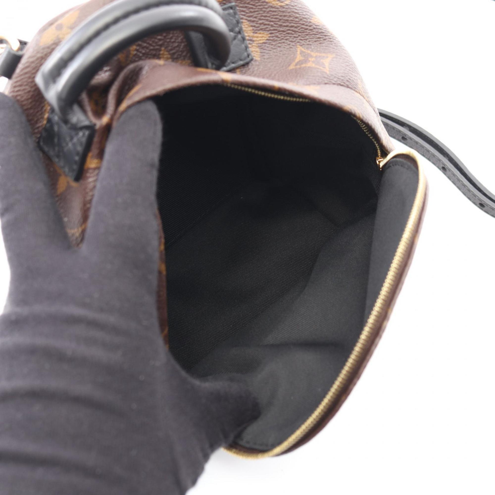 Louis Vuitton Black Brown Coated Canvas Leather Backpack