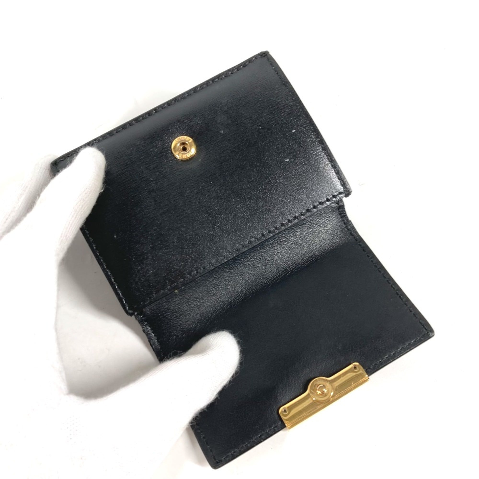 Fendi Black Leather Wallet (Tri-Fold)