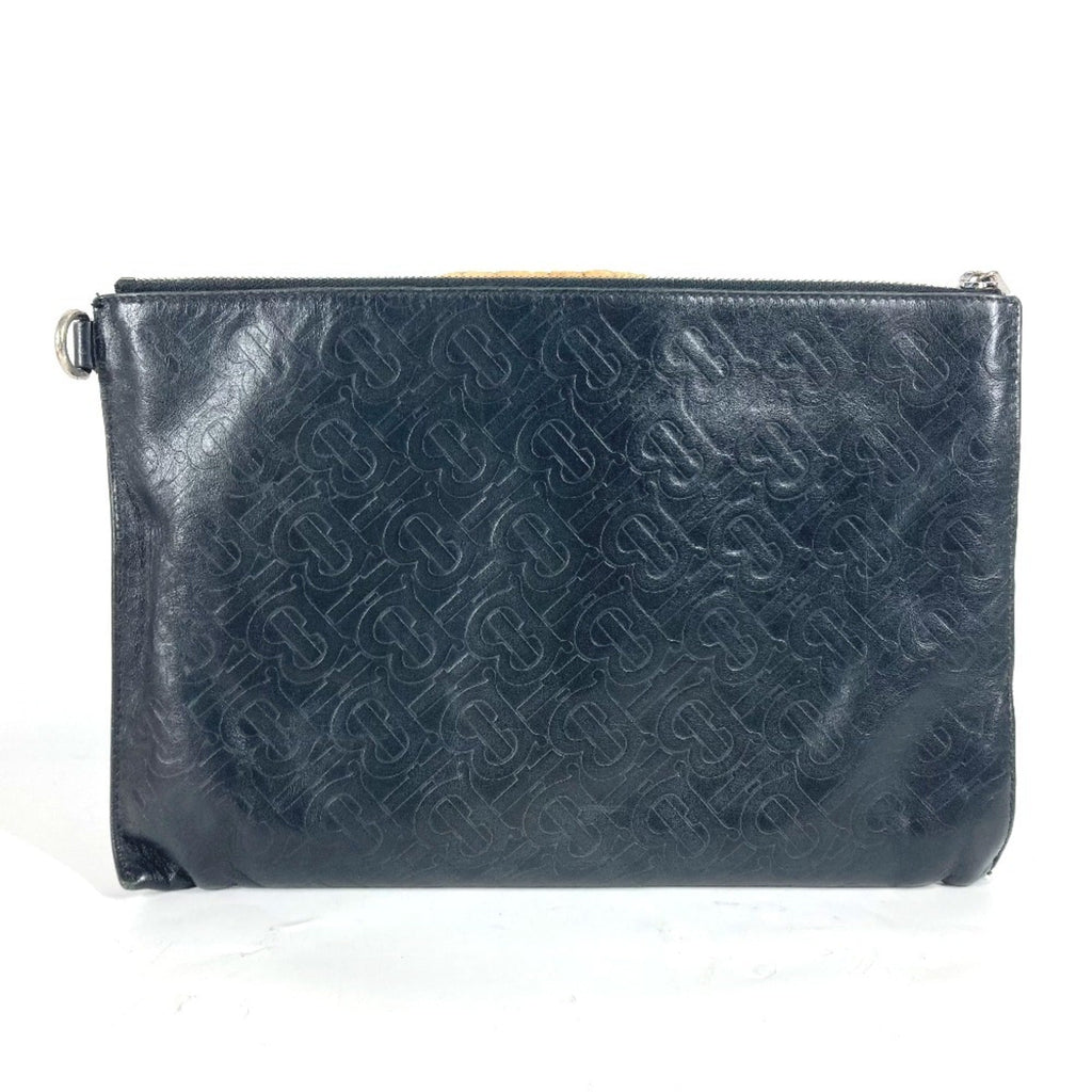 Burberry Black Leather Clutch Bag Pouch