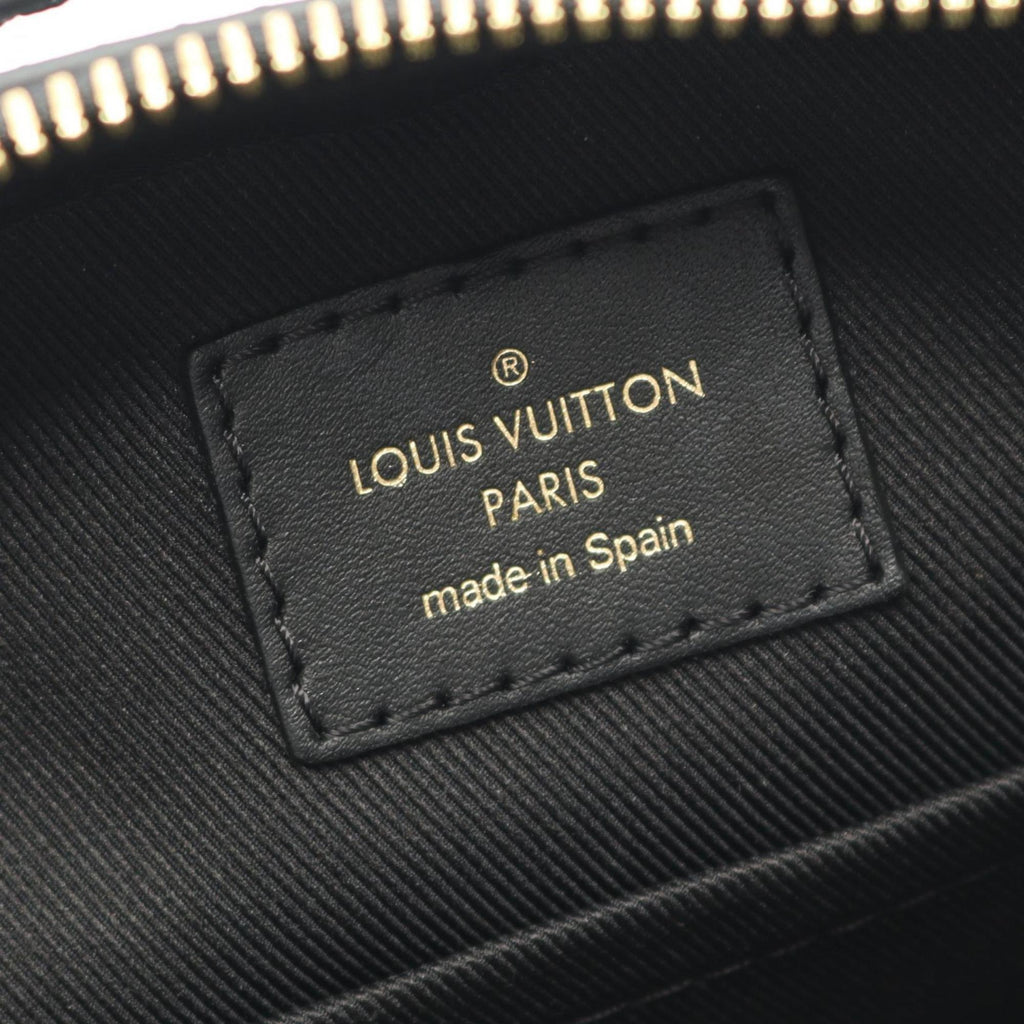 Louis Vuitton Black Brown Noir Coated Canvas Leather Shoulder Bag