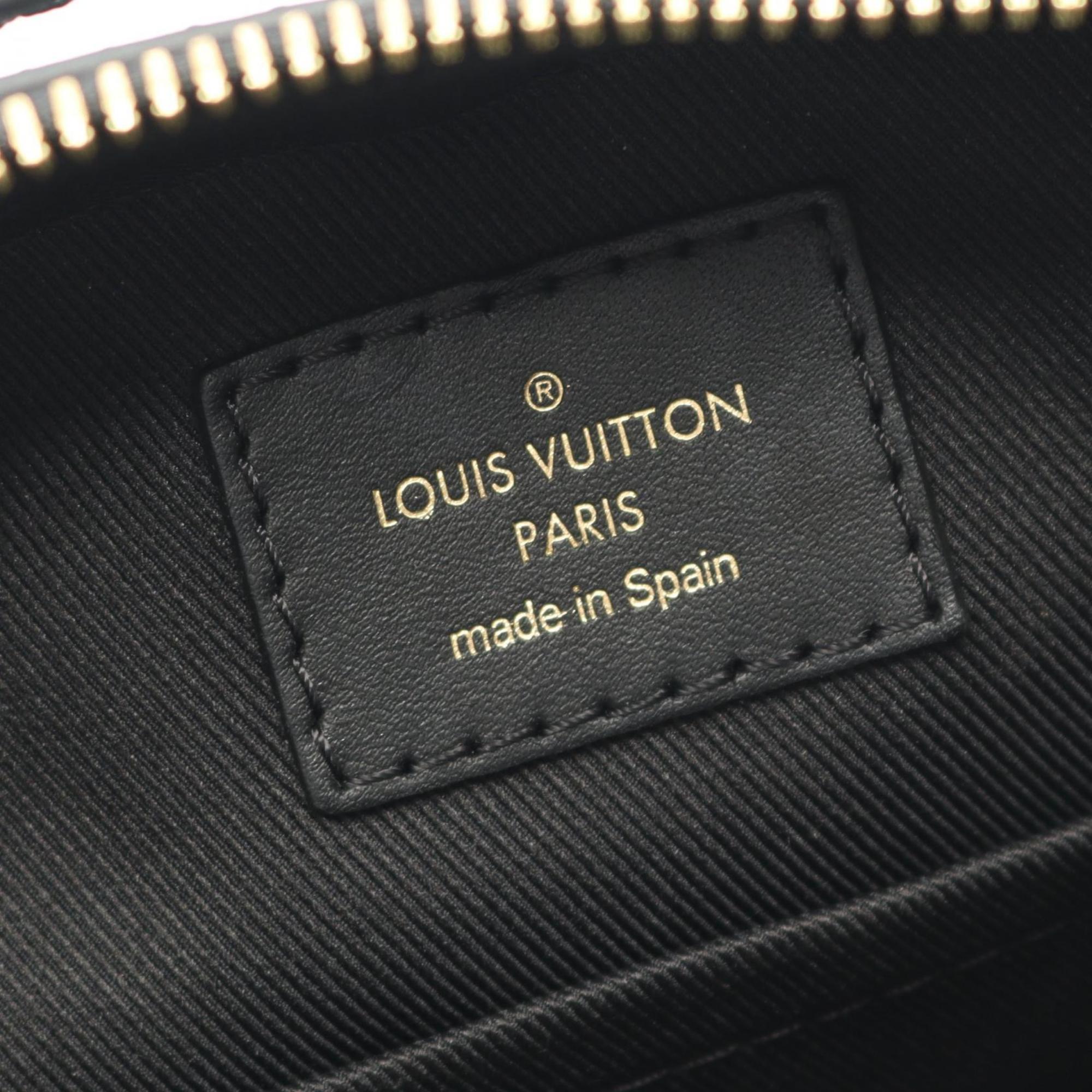Louis Vuitton Black Brown Noir Coated Canvas Leather Shoulder Bag