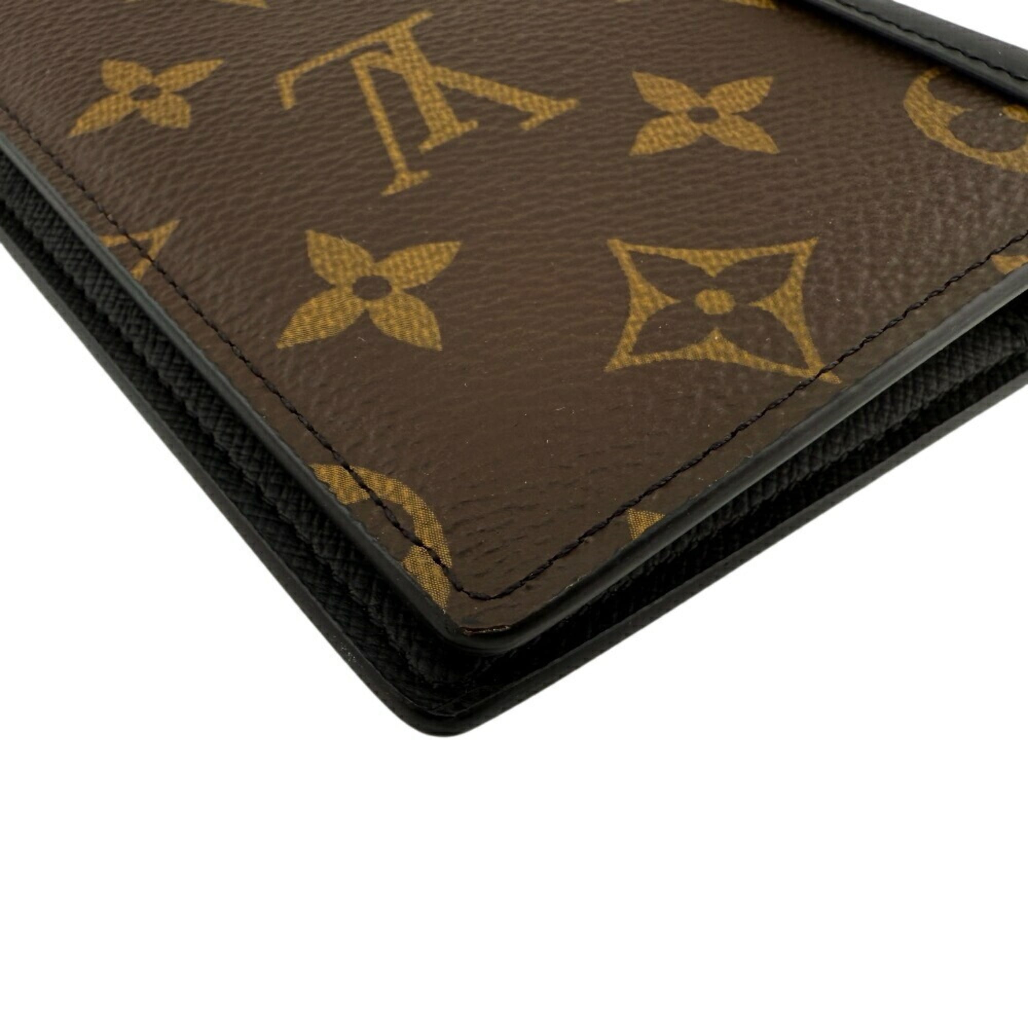 Louis Vuitton Monogram Macassar Brown Leather Long Wallet