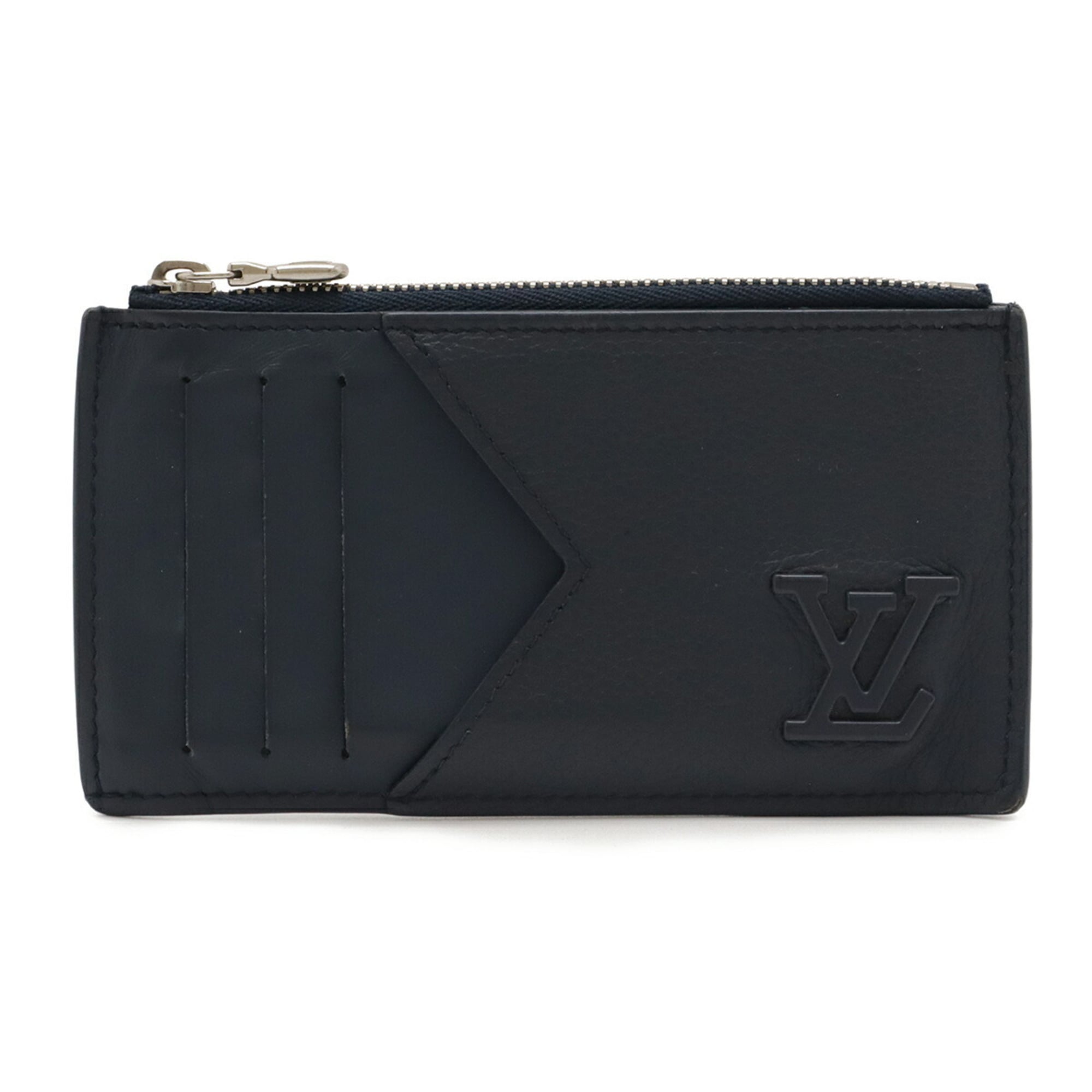 Louis Vuitton Navy Leather Coin Purse/Coin Case