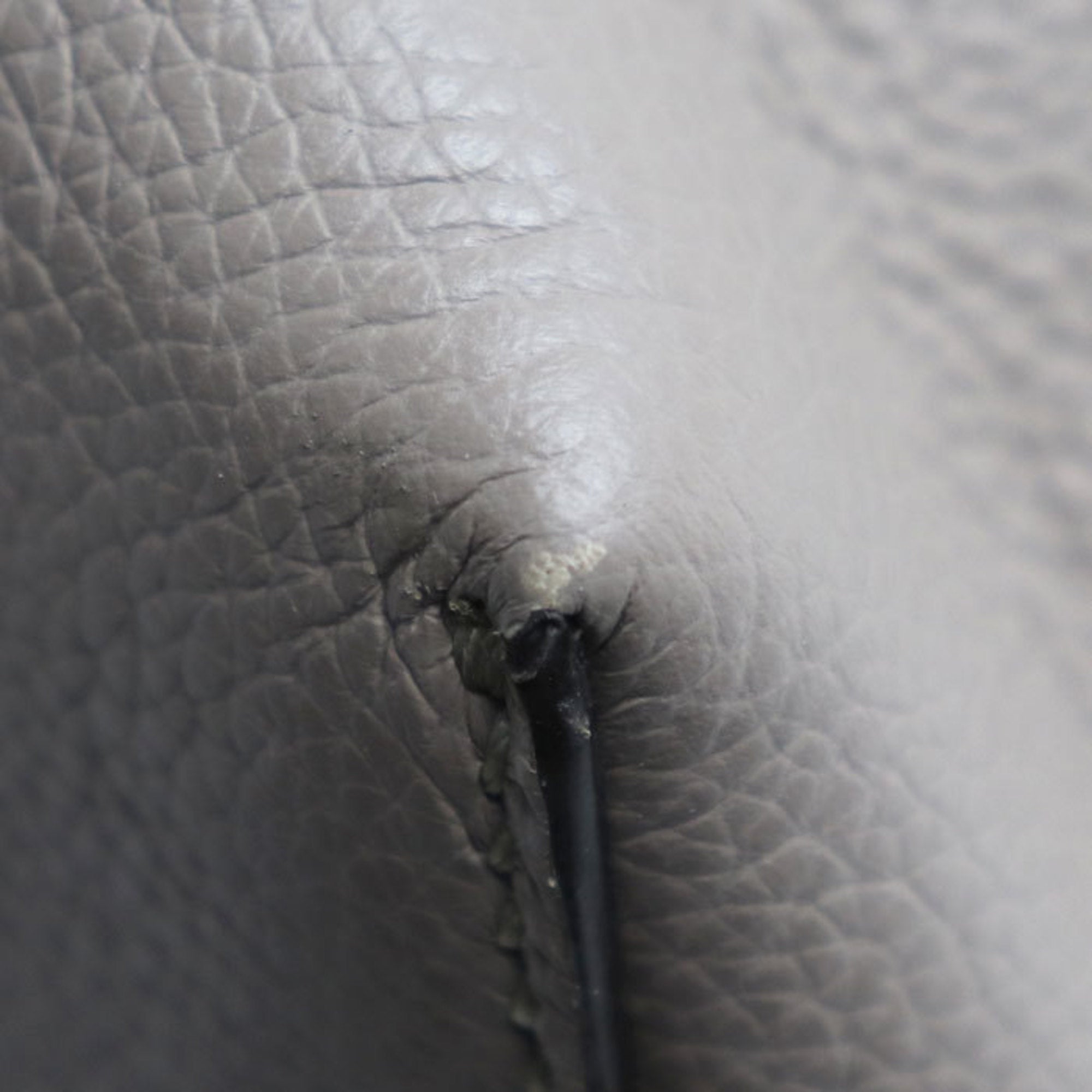 Fendi Gray Leather Tote Bag