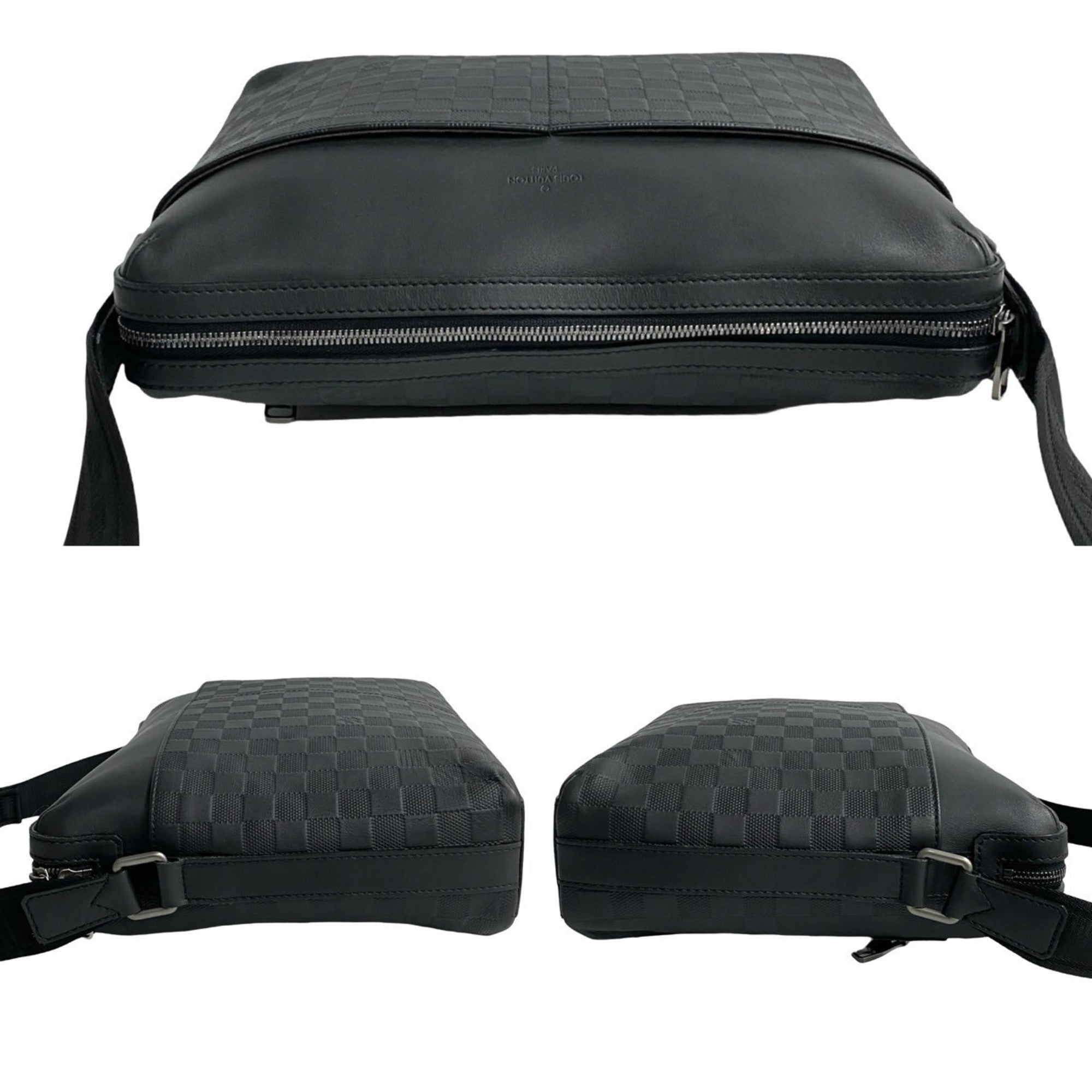 Louis Vuitton Black Leather Shoulder Bag