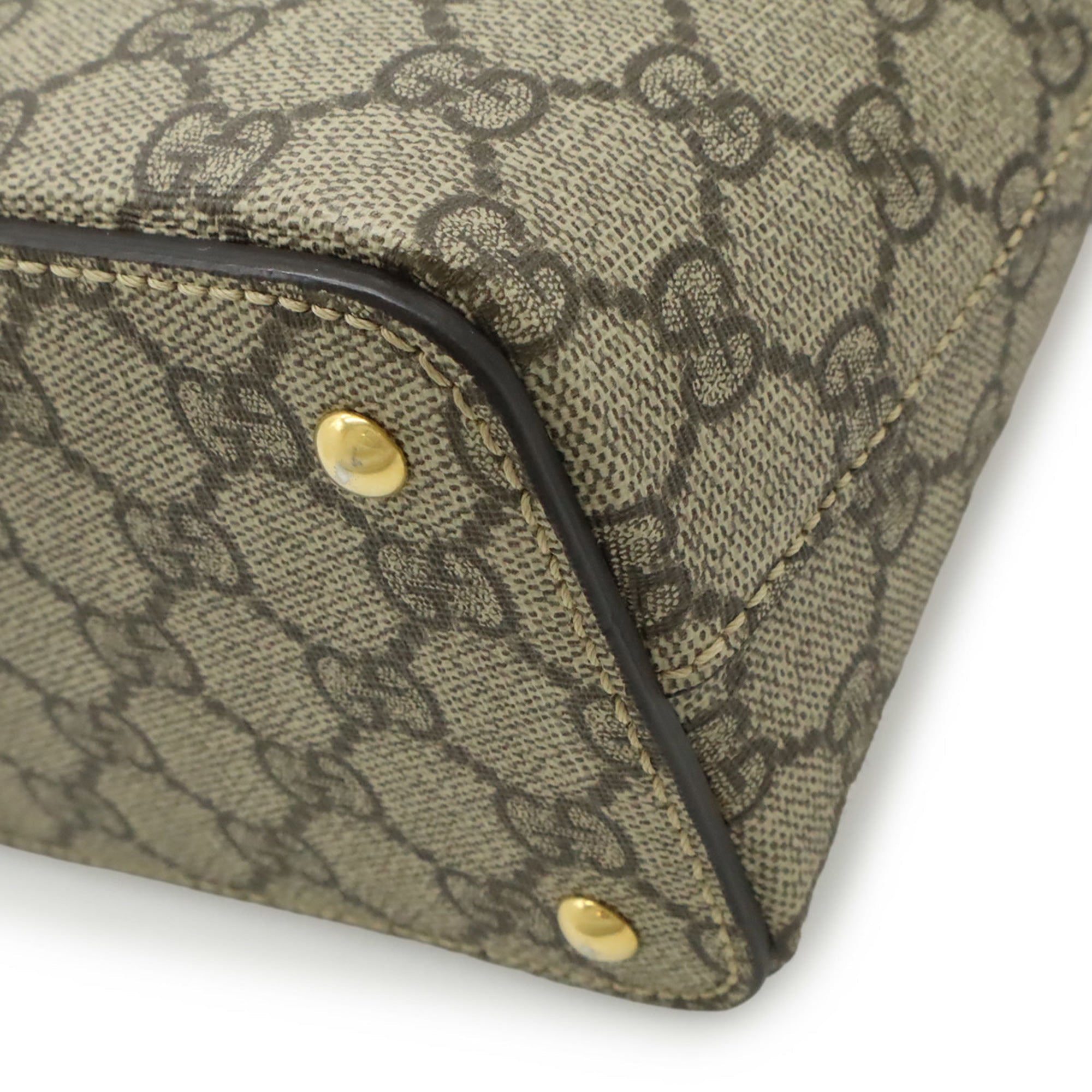 Gucci Beige Brown Gg Supreme Canvas Handbag Shoulder Bag (Pre-Owned)
