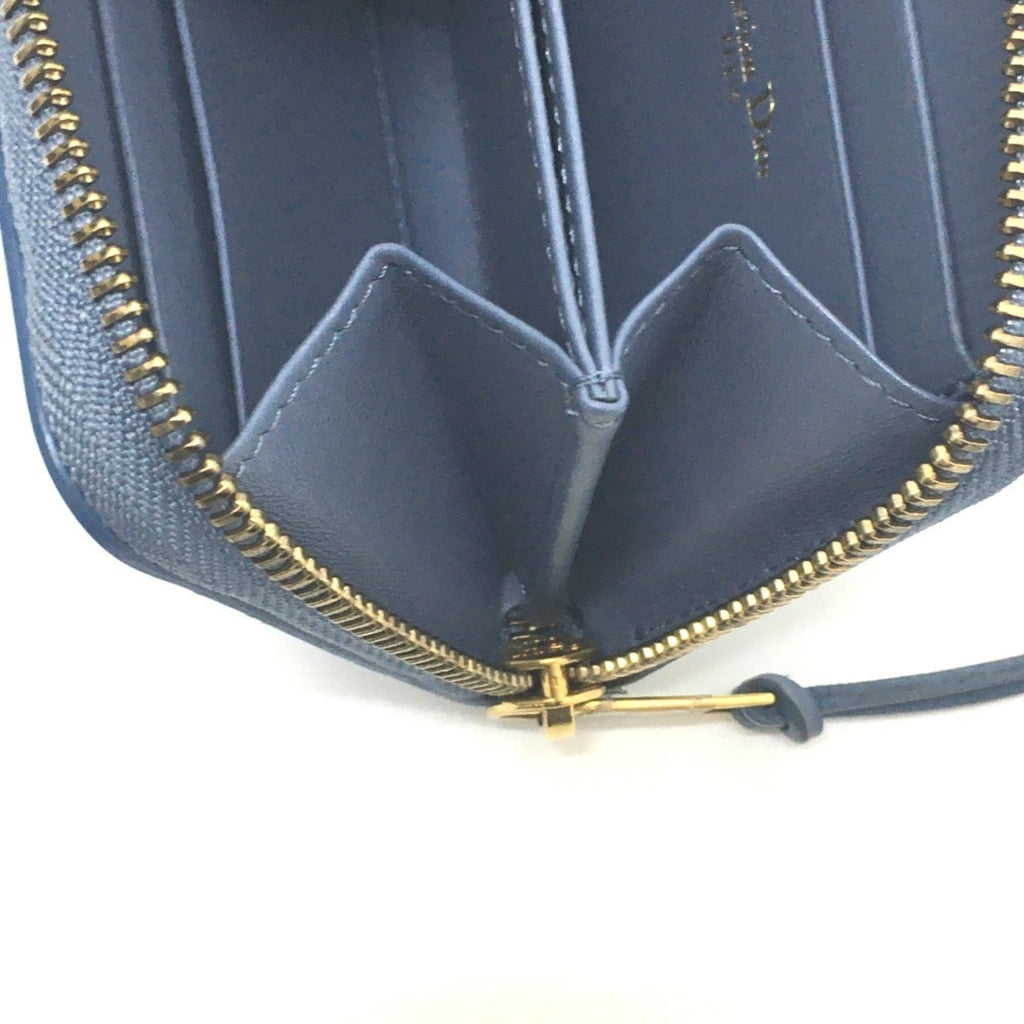 Christian Dior Blue Leather Coin Purse/Coin Case (Pre-Owned)