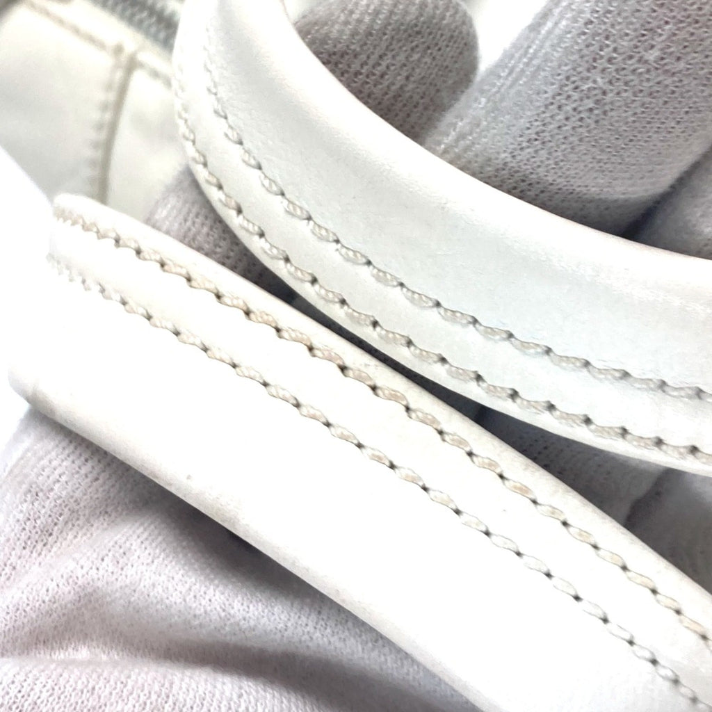 Chanel White Leather Boston Bag