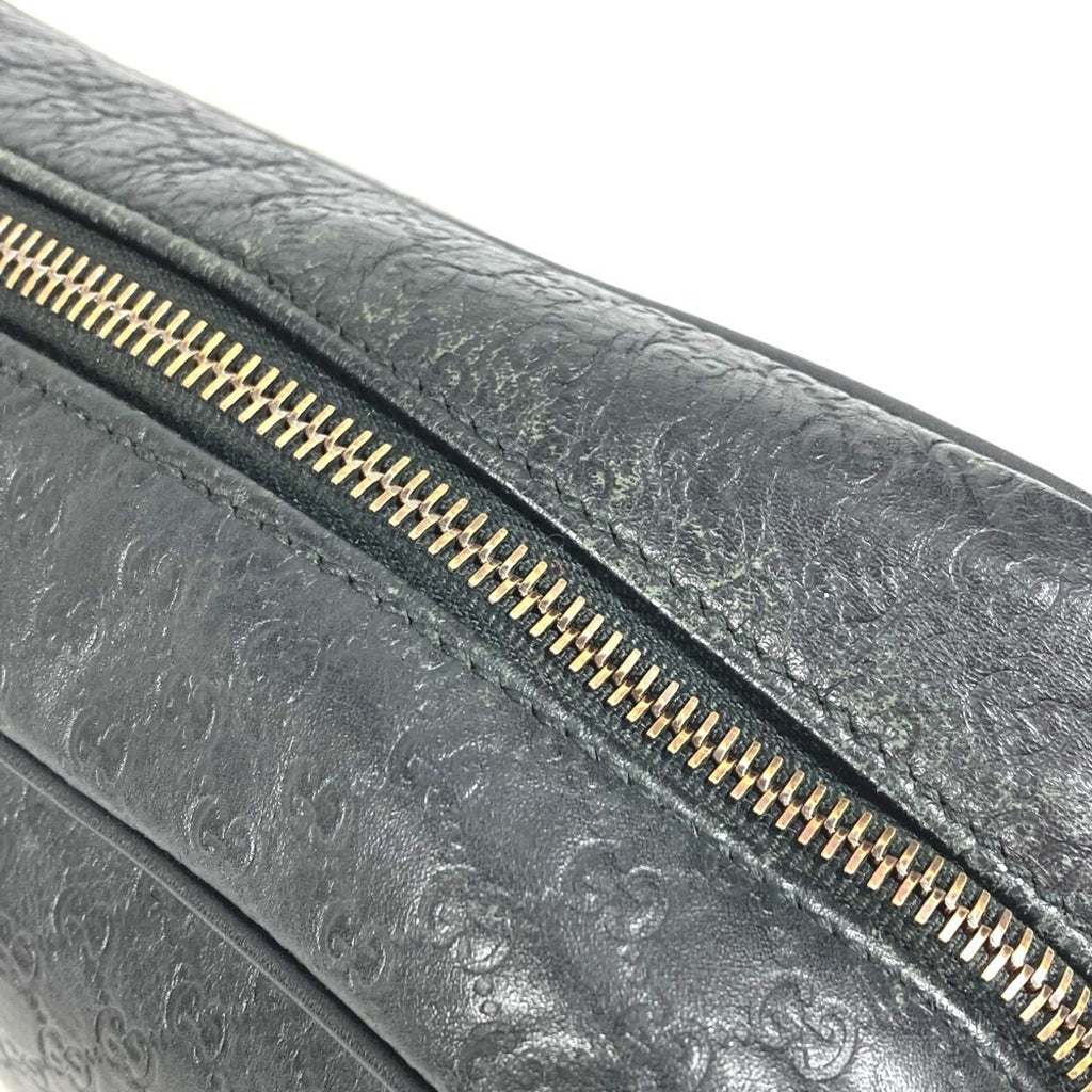 Gucci Guccissima Black Gg Leather Clutch Bag Handbag (Pre-Owned)