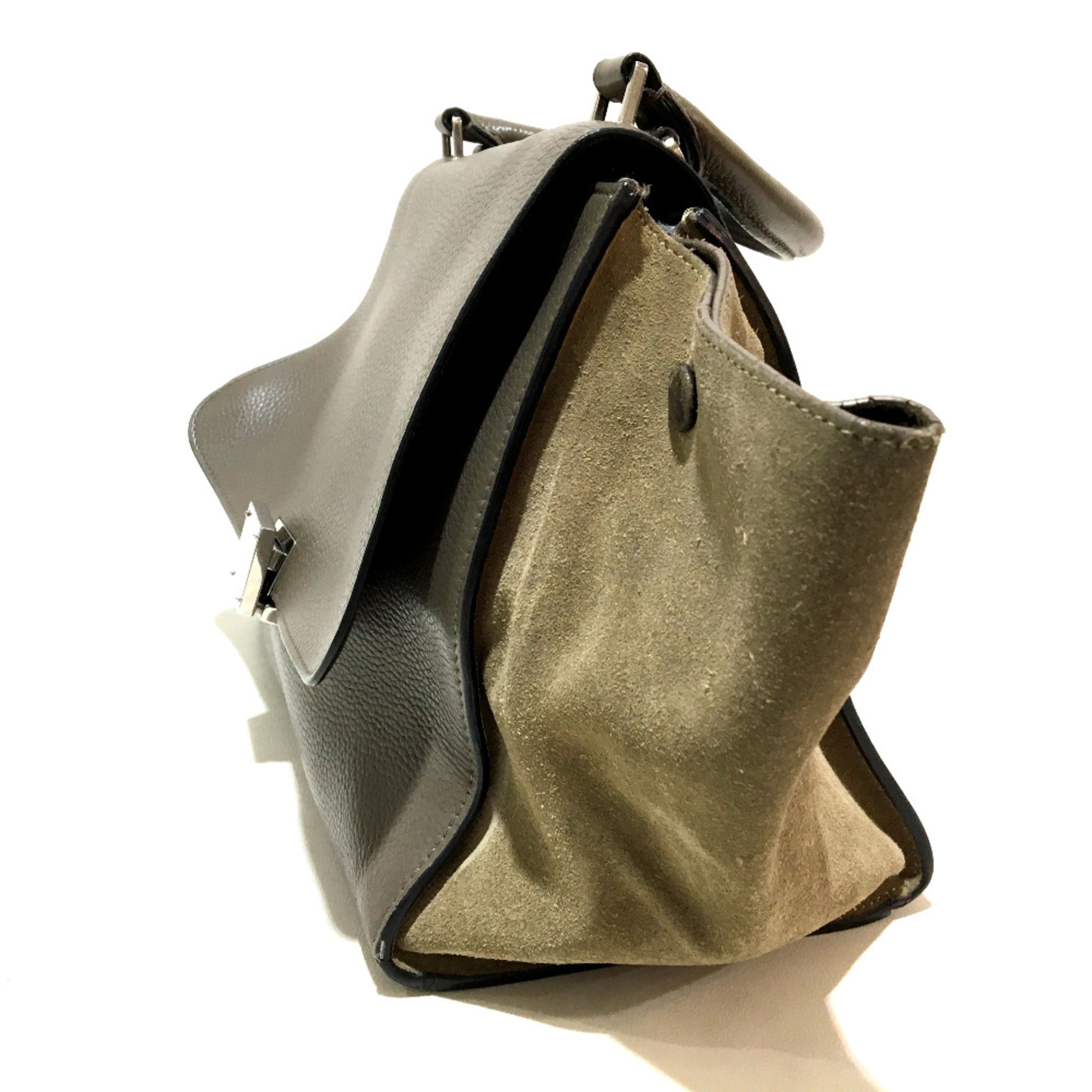 Celine Gray Leather Handbag
