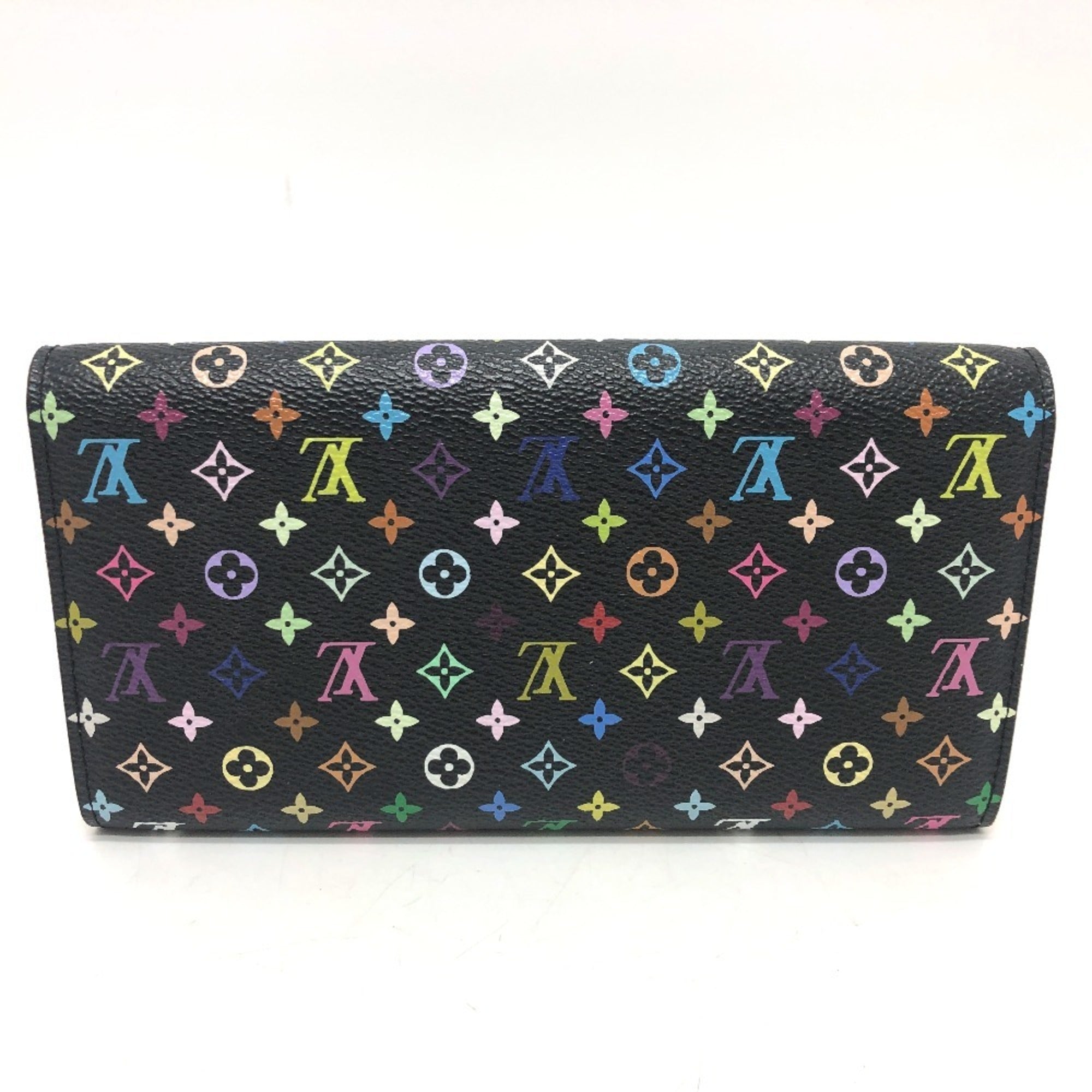 Louis Vuitton Black Monogram Multicolore Long Wallet