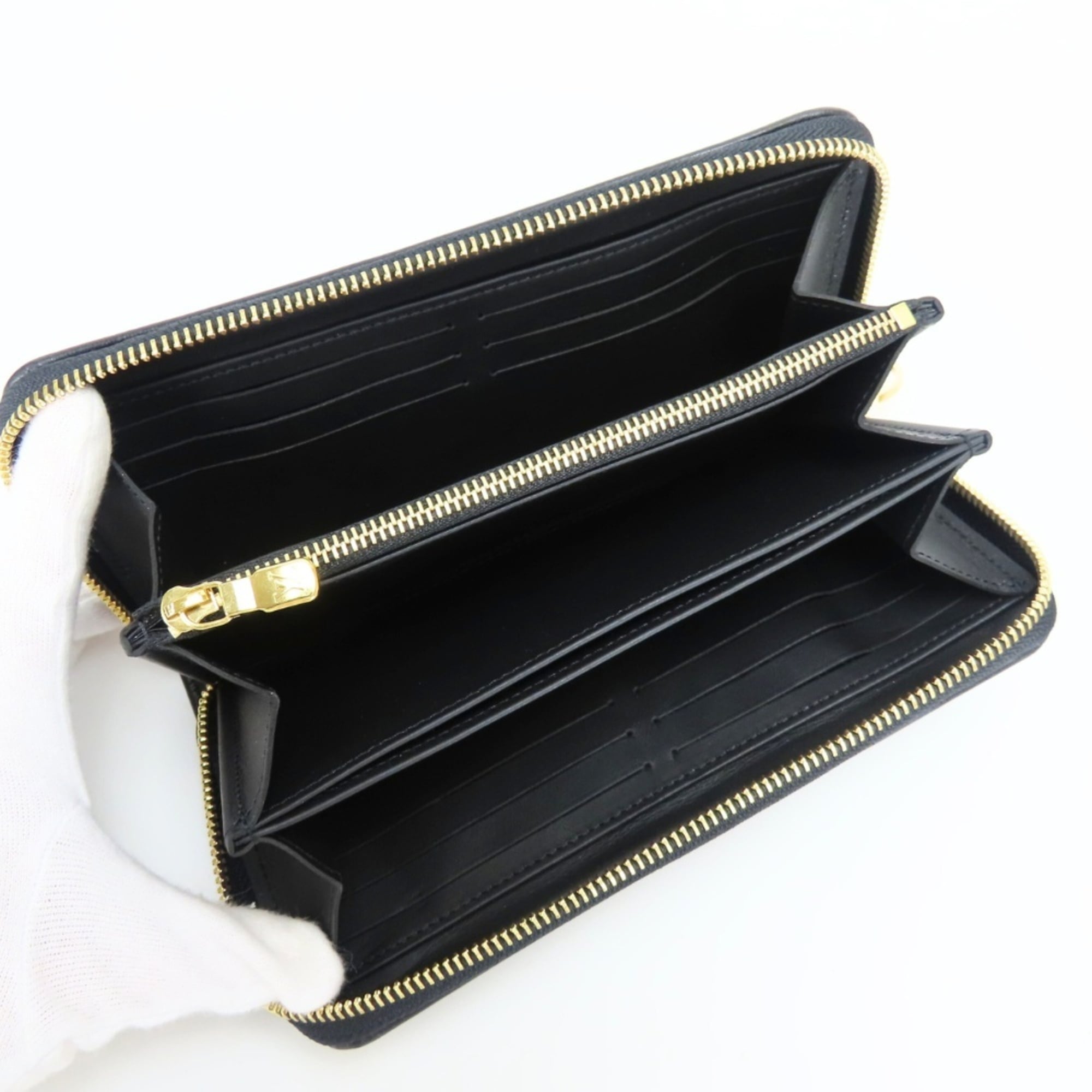 Louis Vuitton Black Noir Leather Coin Purse/Coin Case