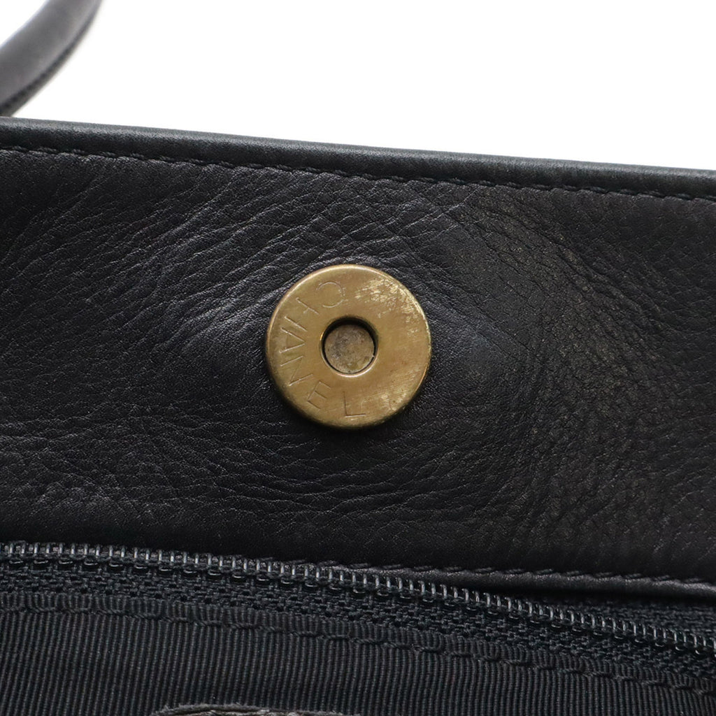 Chanel Black Leather Shoulder Bag