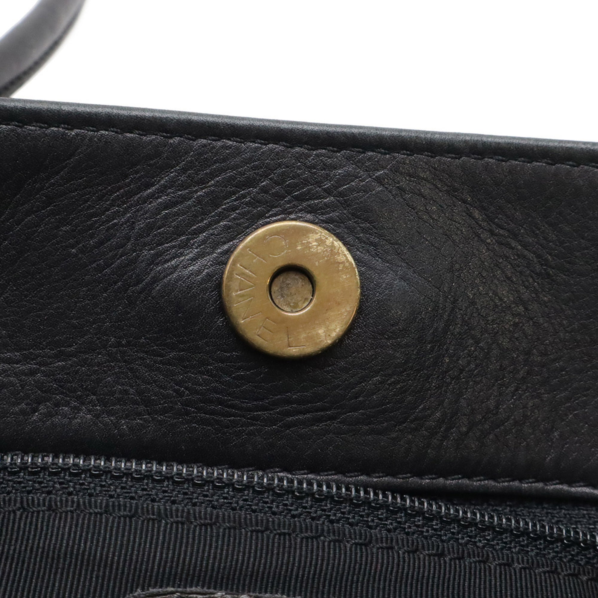 Chanel Black Leather Shoulder Bag