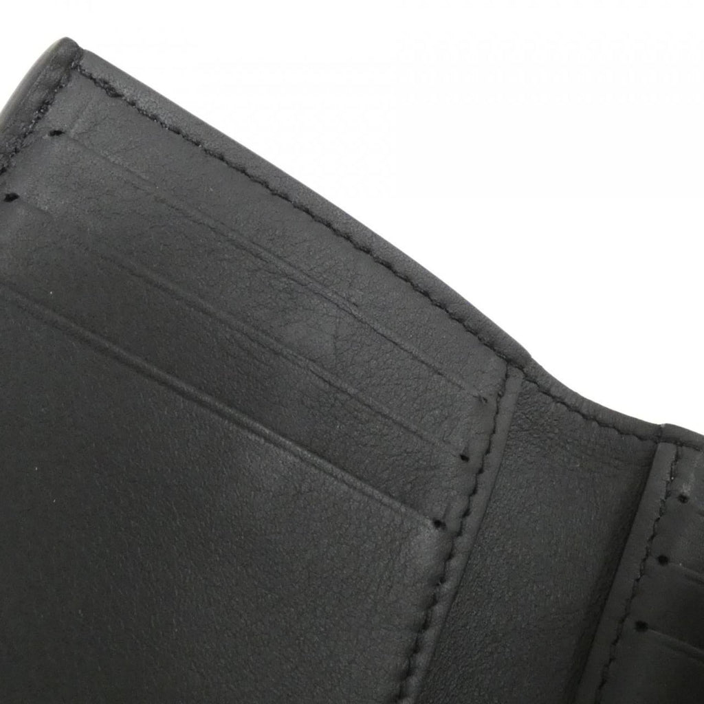 Louis Vuitton Black Leather Wallet (Tri-Fold)