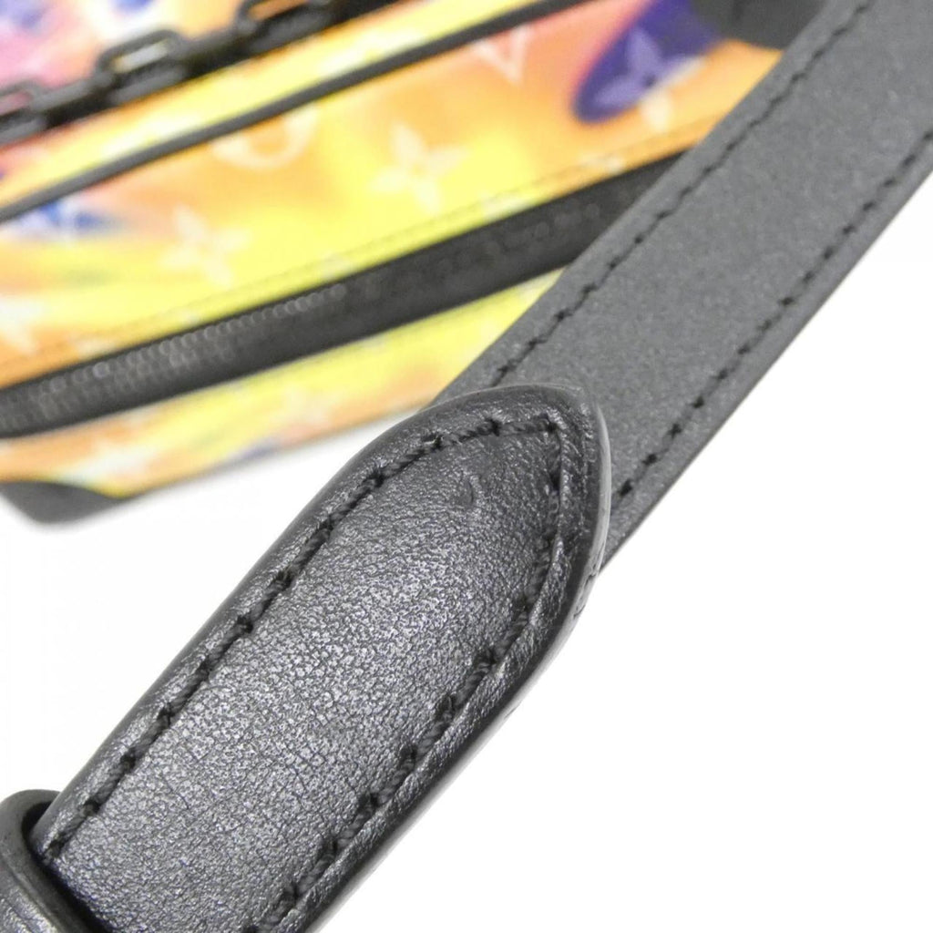 Louis Vuitton Black Blue Pink Coated Canvas Shoulder Bag