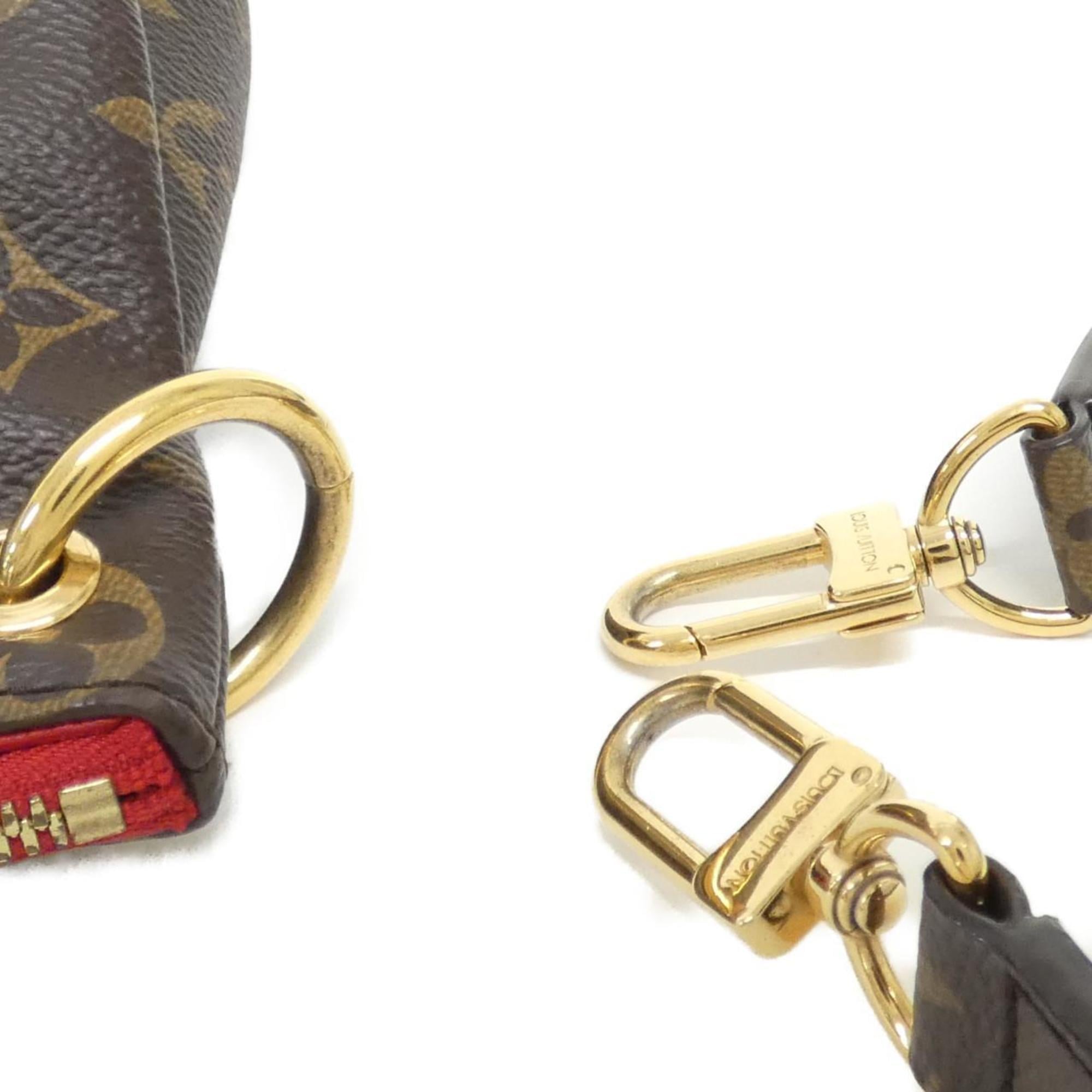 Louis Vuitton Cerise Marron Coated Canvas Handbag