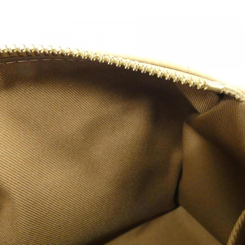 Louis Vuitton Beige Leather Coated Canvas Boston Bag