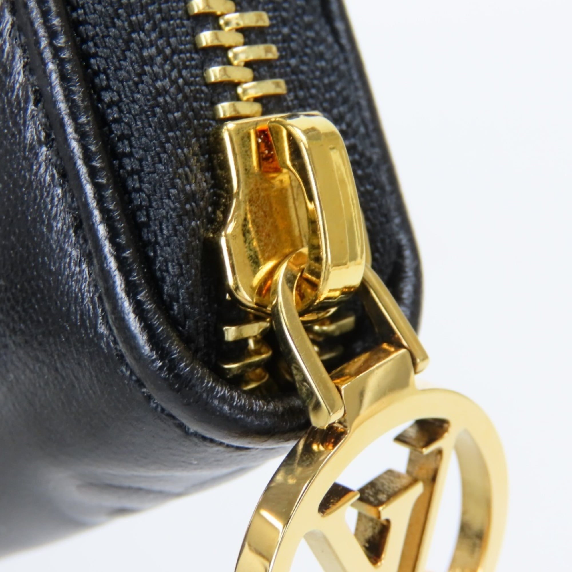 Louis Vuitton Black Noir Leather Coin Purse/Coin Case