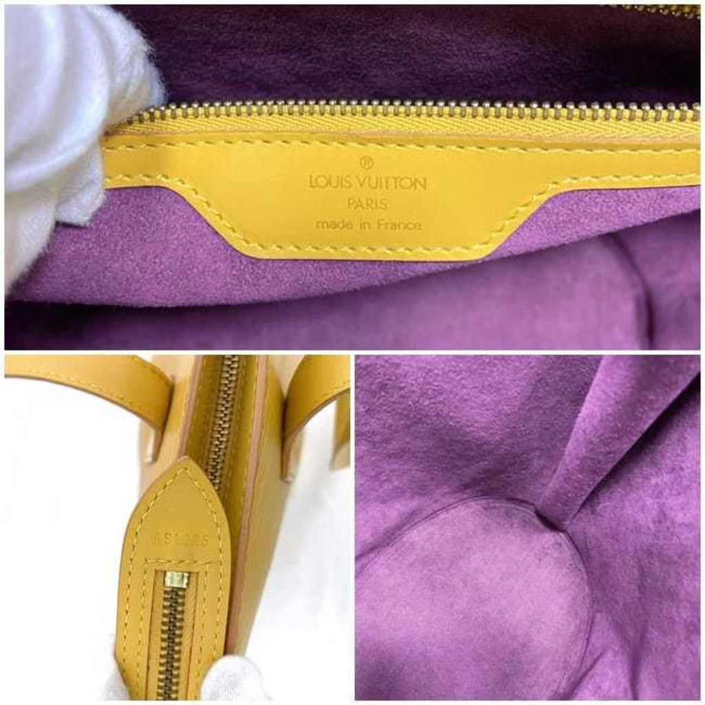Louis Vuitton Epi Yellow Epi Leather Handbag Tote Bag